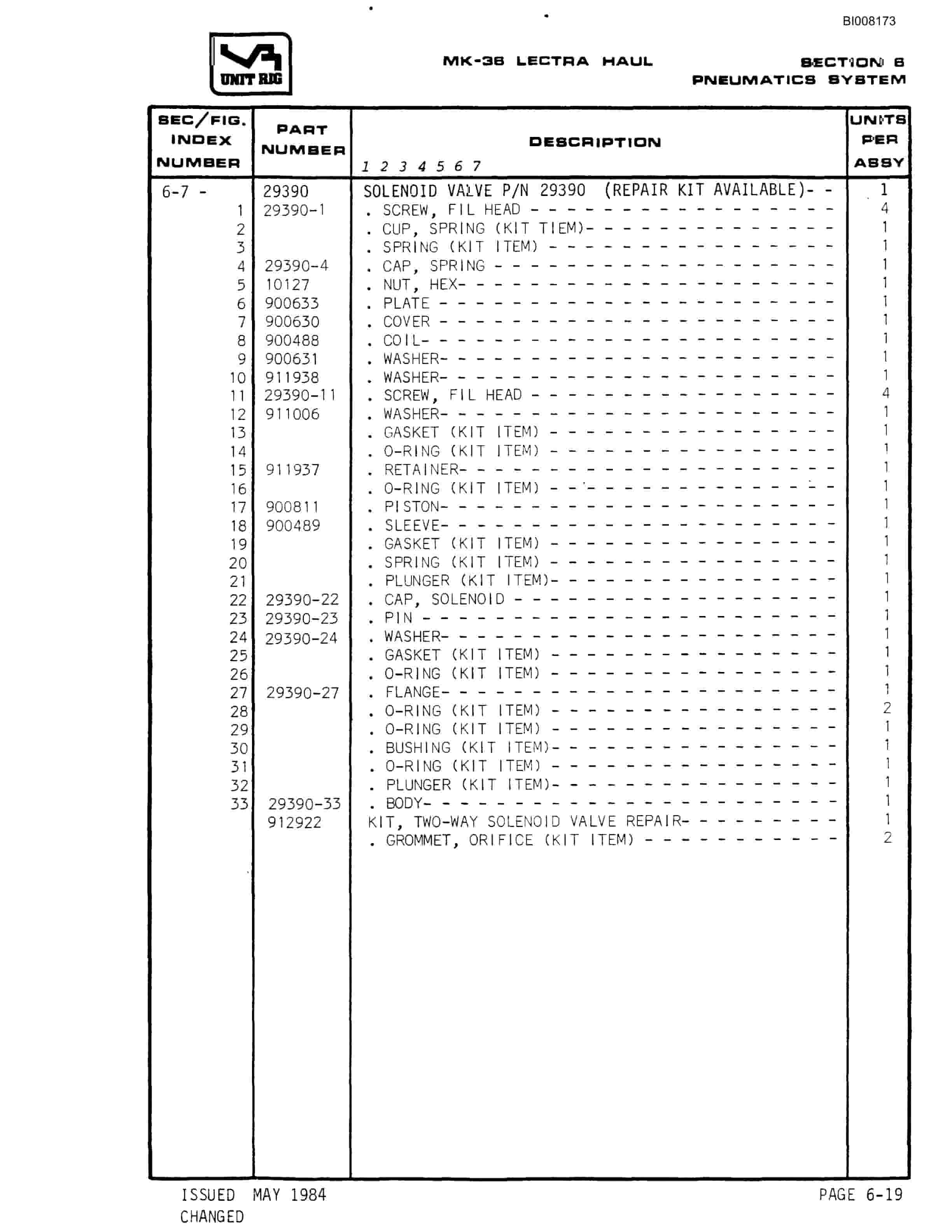 Bucyrus Mark 36 Illustrated Parts Catalog BI008173-3