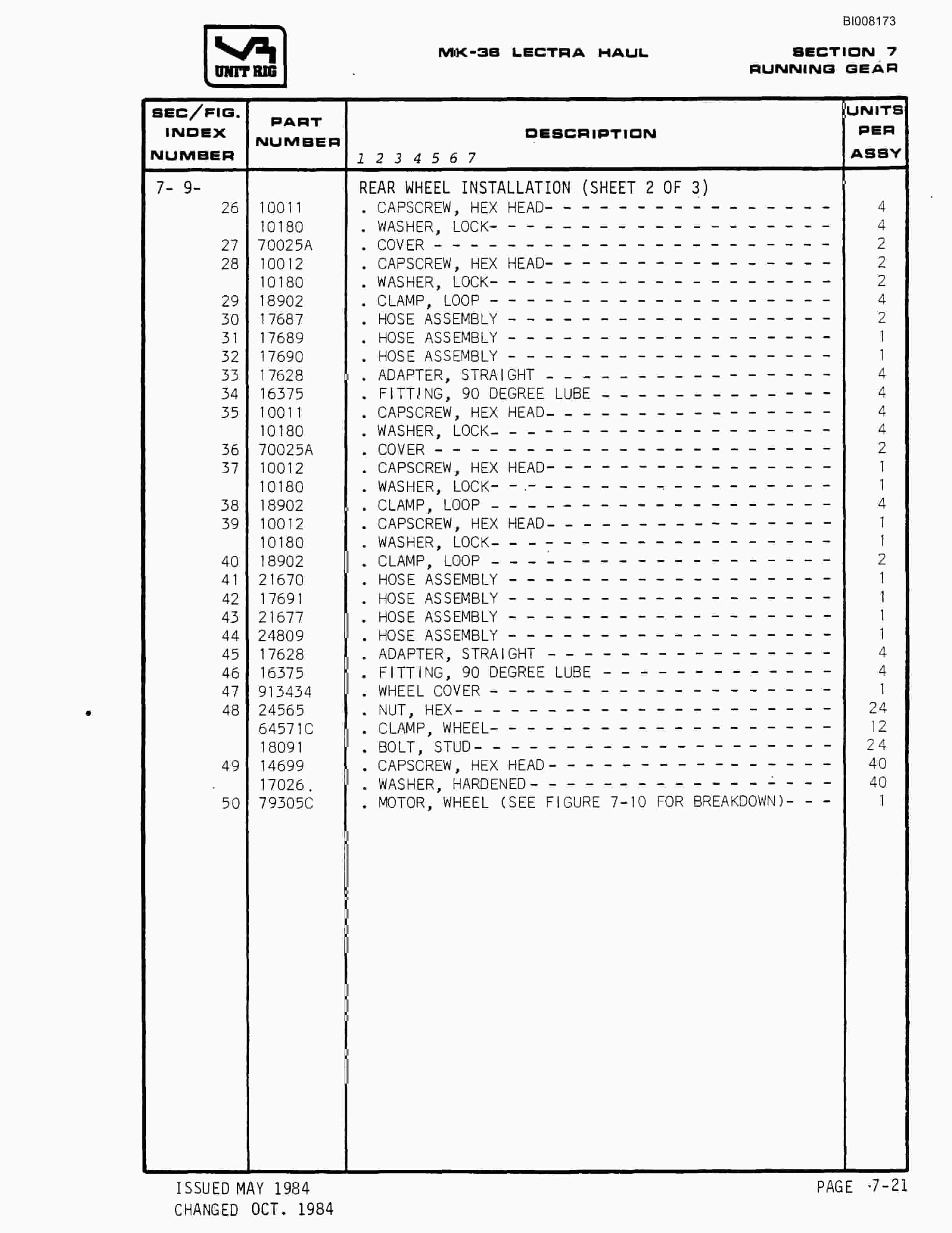 Bucyrus Mark 36 Illustrated Parts Catalog BI008173-4