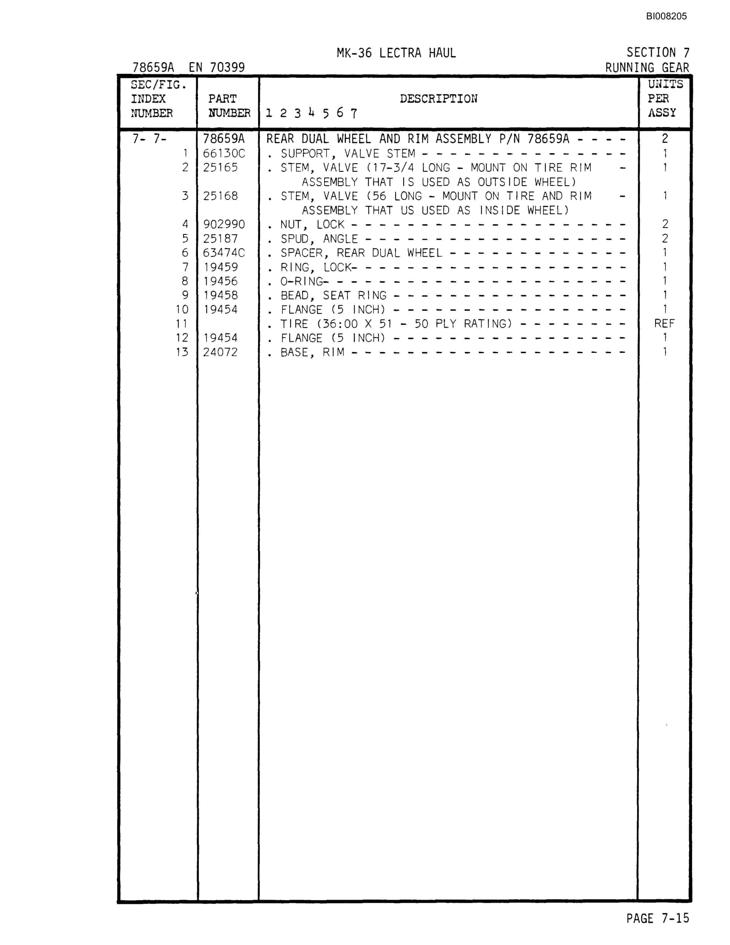 Bucyrus Mark 36 Illustrated Parts Catalog BI008205-4