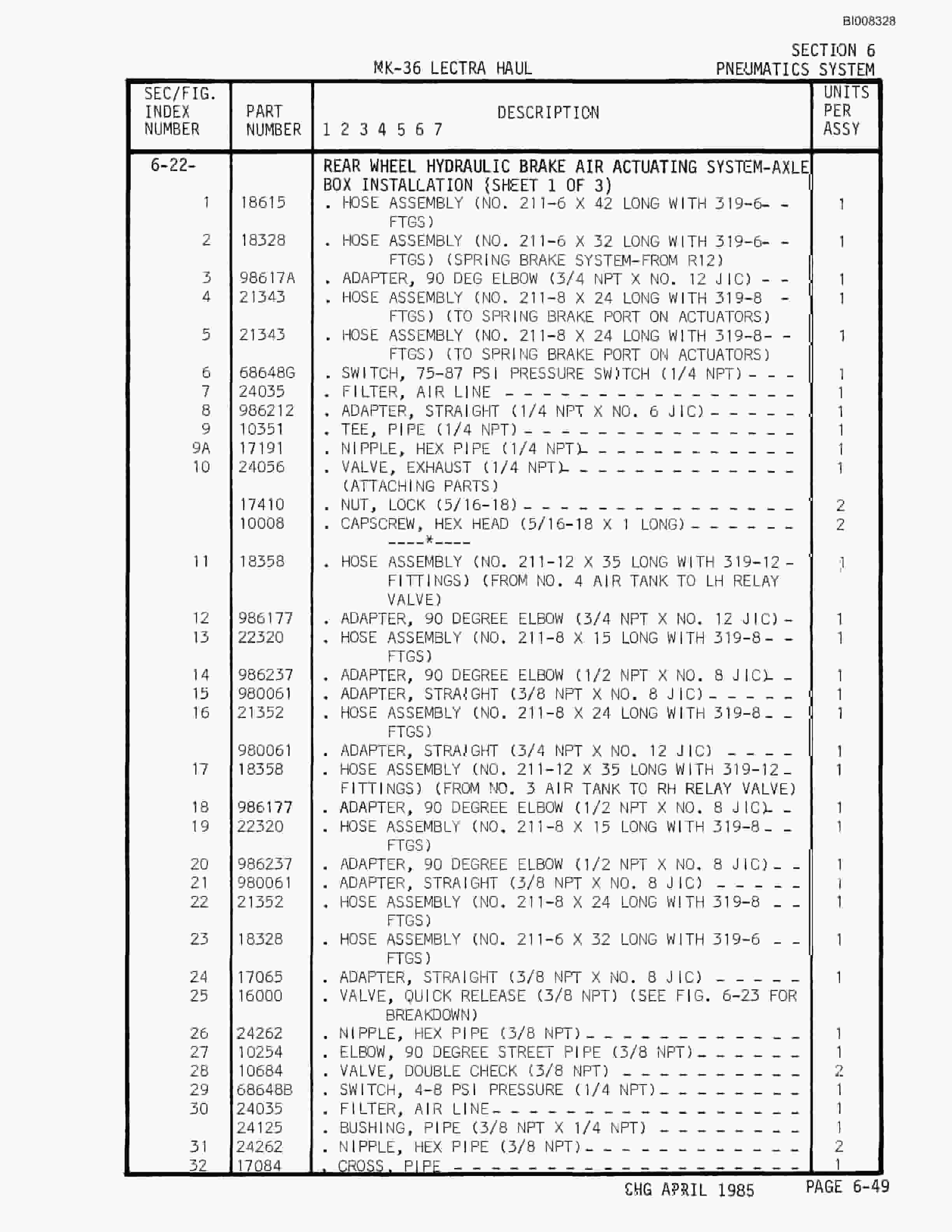 Bucyrus Mark 36 Illustrated Parts Catalog BI008328-5