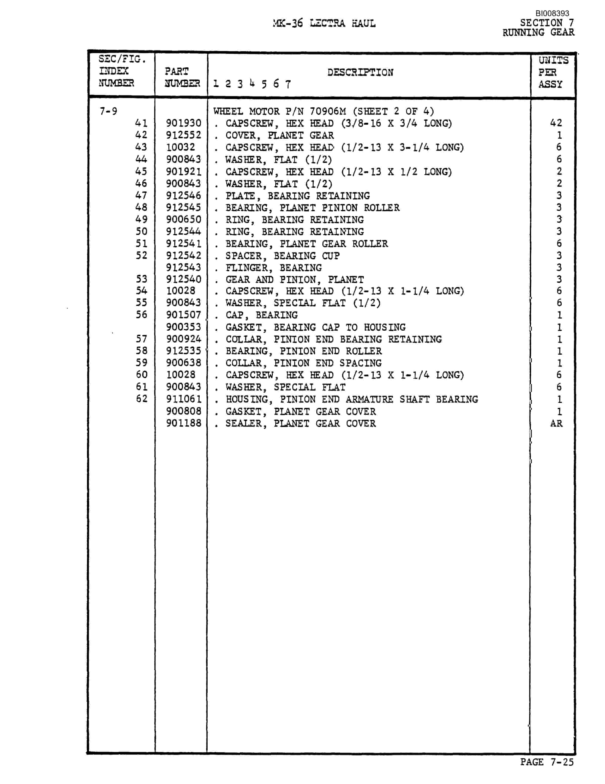 Bucyrus Mark 36 Illustrated Parts Catalog BI008393-3