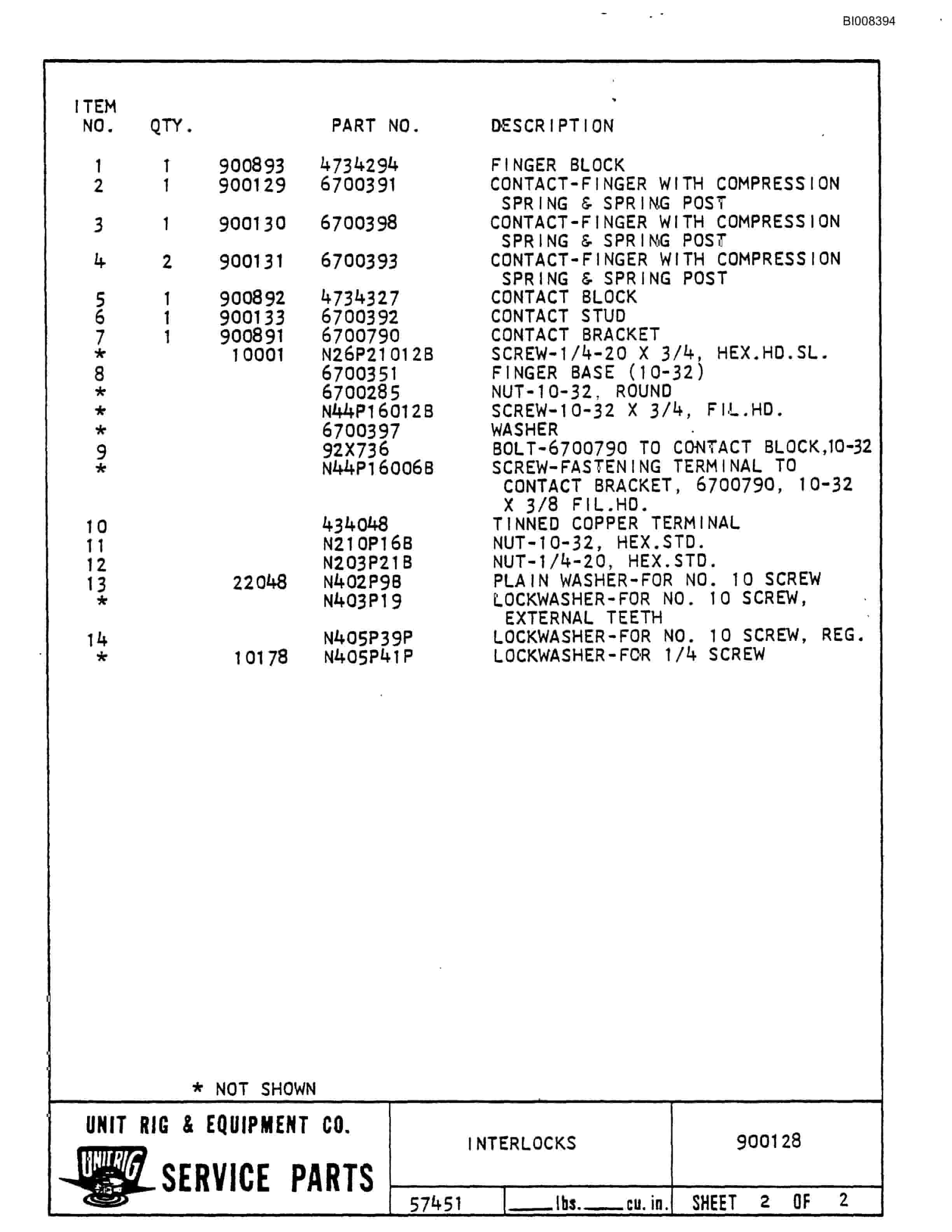 Bucyrus Mark 36 Illustrated Parts Catalog BI008394-4