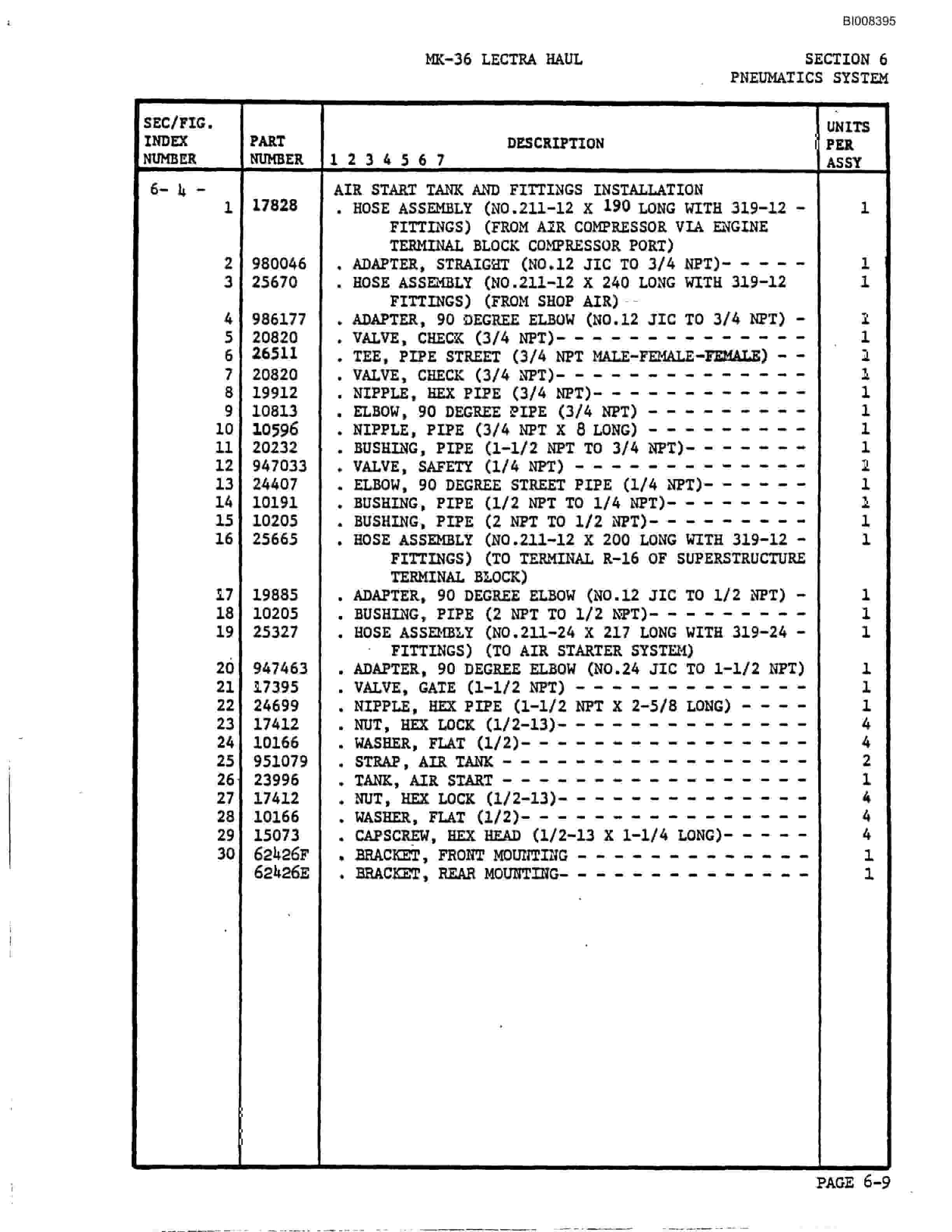 Bucyrus Mark 36 Illustrated Parts Catalog BI008395-3