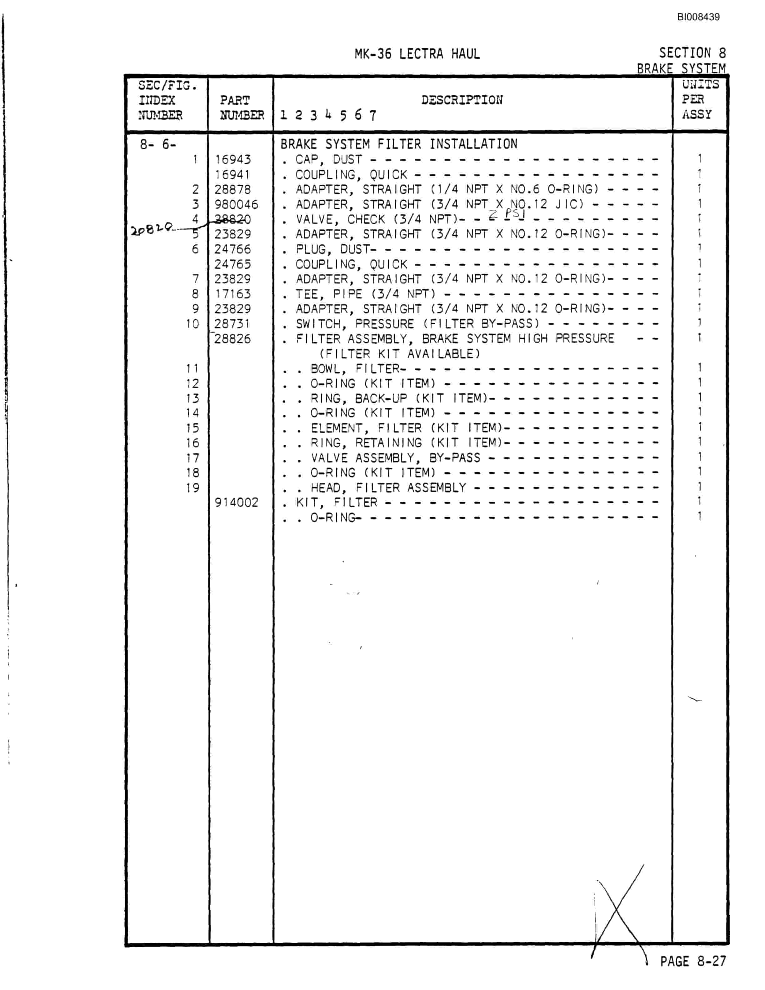 Bucyrus Mark 36 Illustrated Parts Catalog BI008439-4