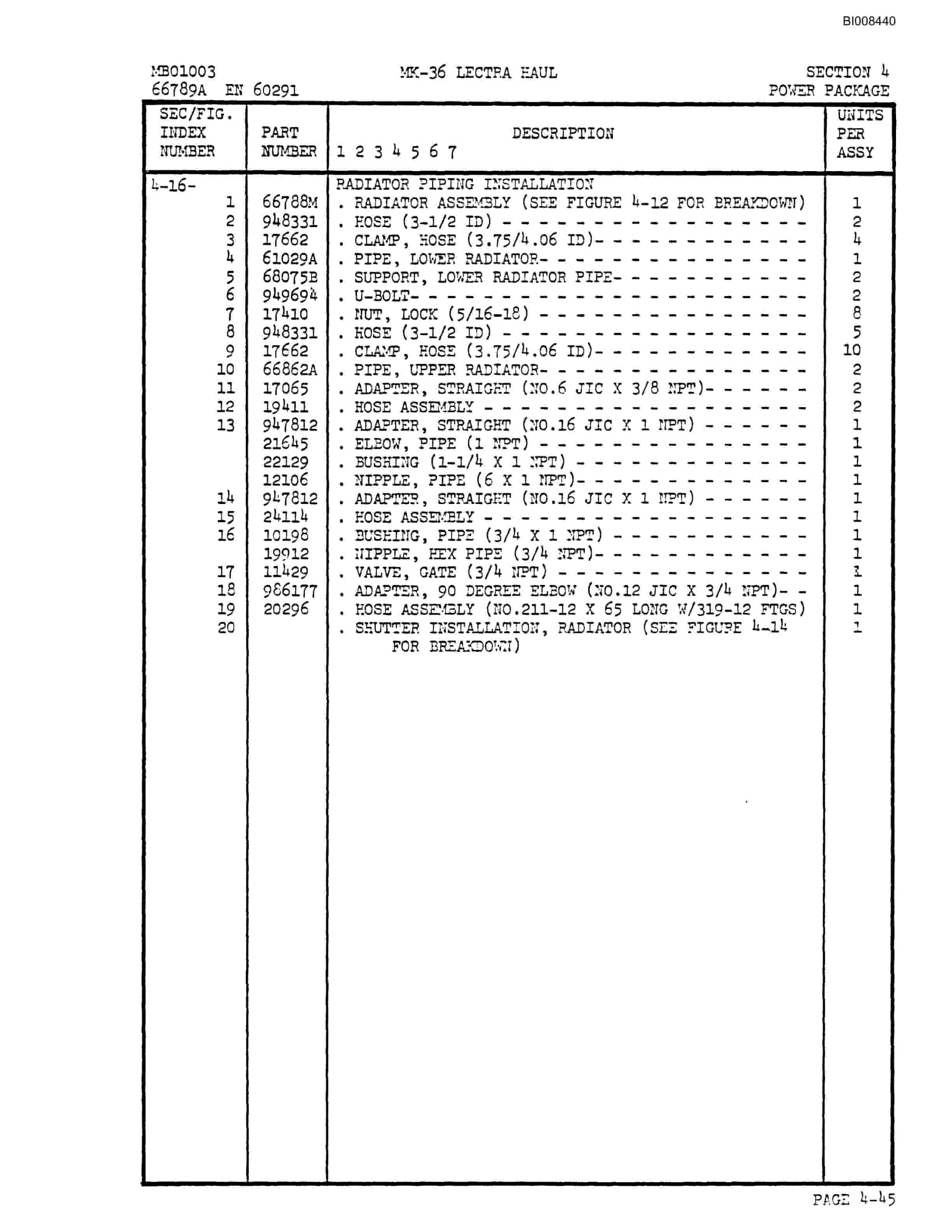 Bucyrus Mark 36 Illustrated Parts Catalog BI008440-2