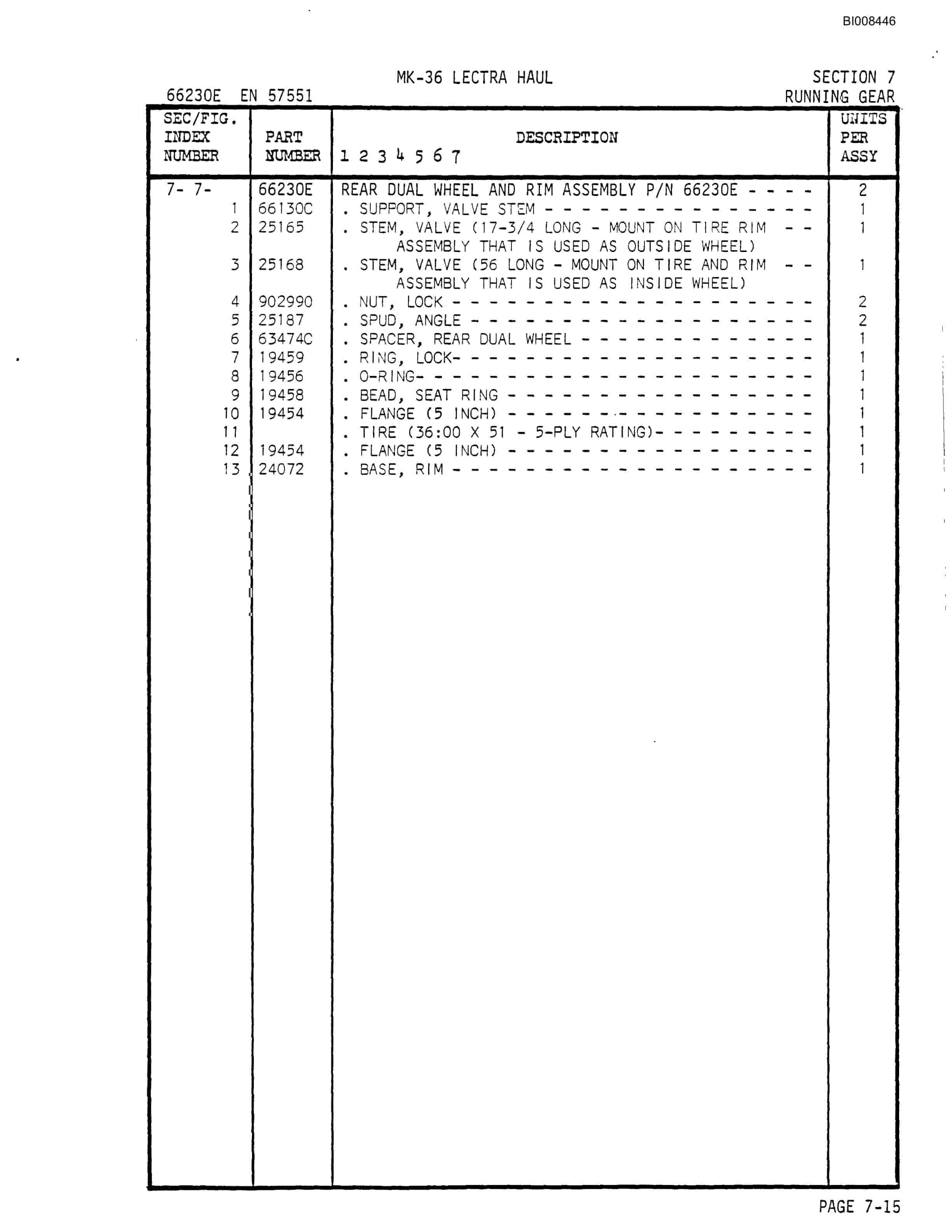 Bucyrus Mark 36 Illustrated Parts Catalog BI008446-5