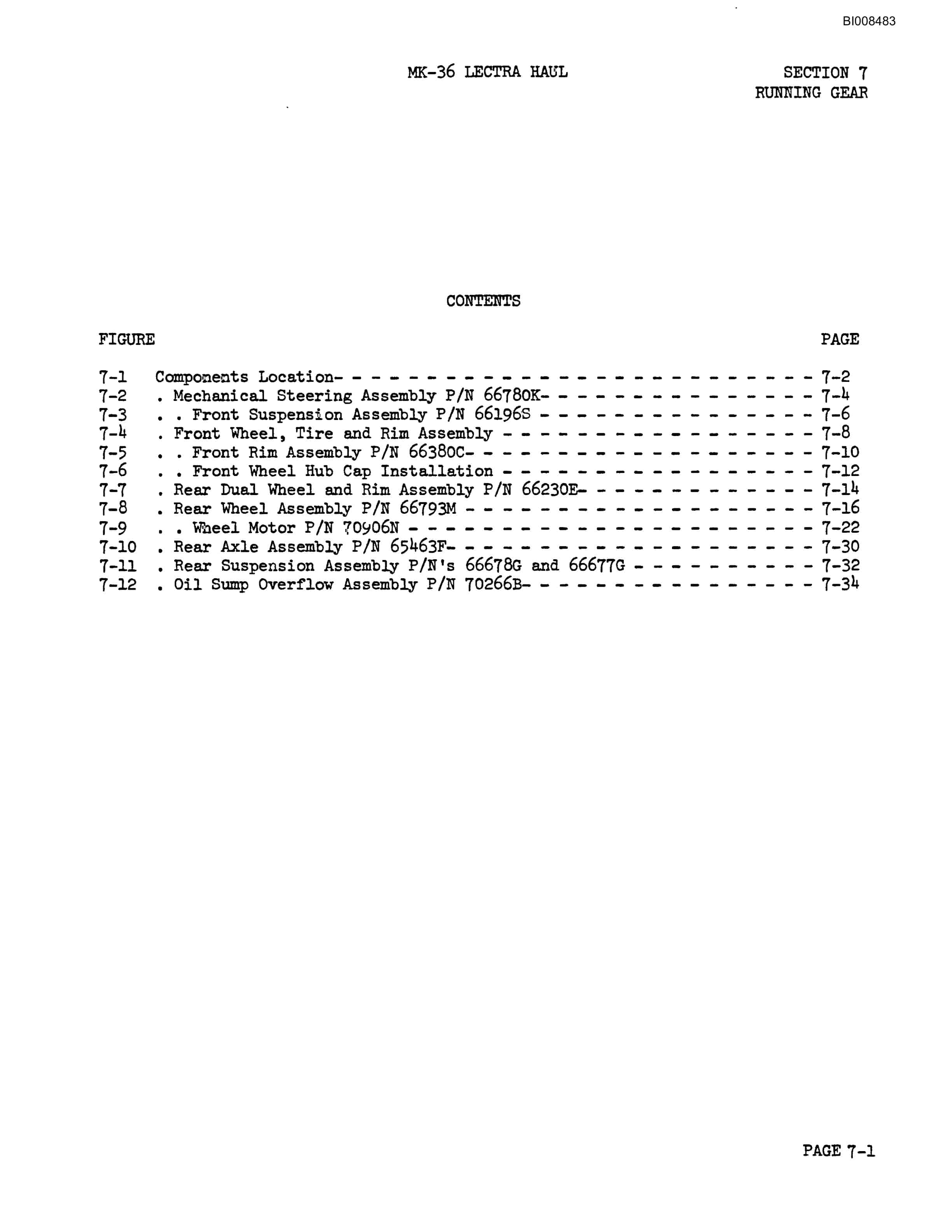 Bucyrus Mark 36 Illustrated Parts Catalog BI008483-5