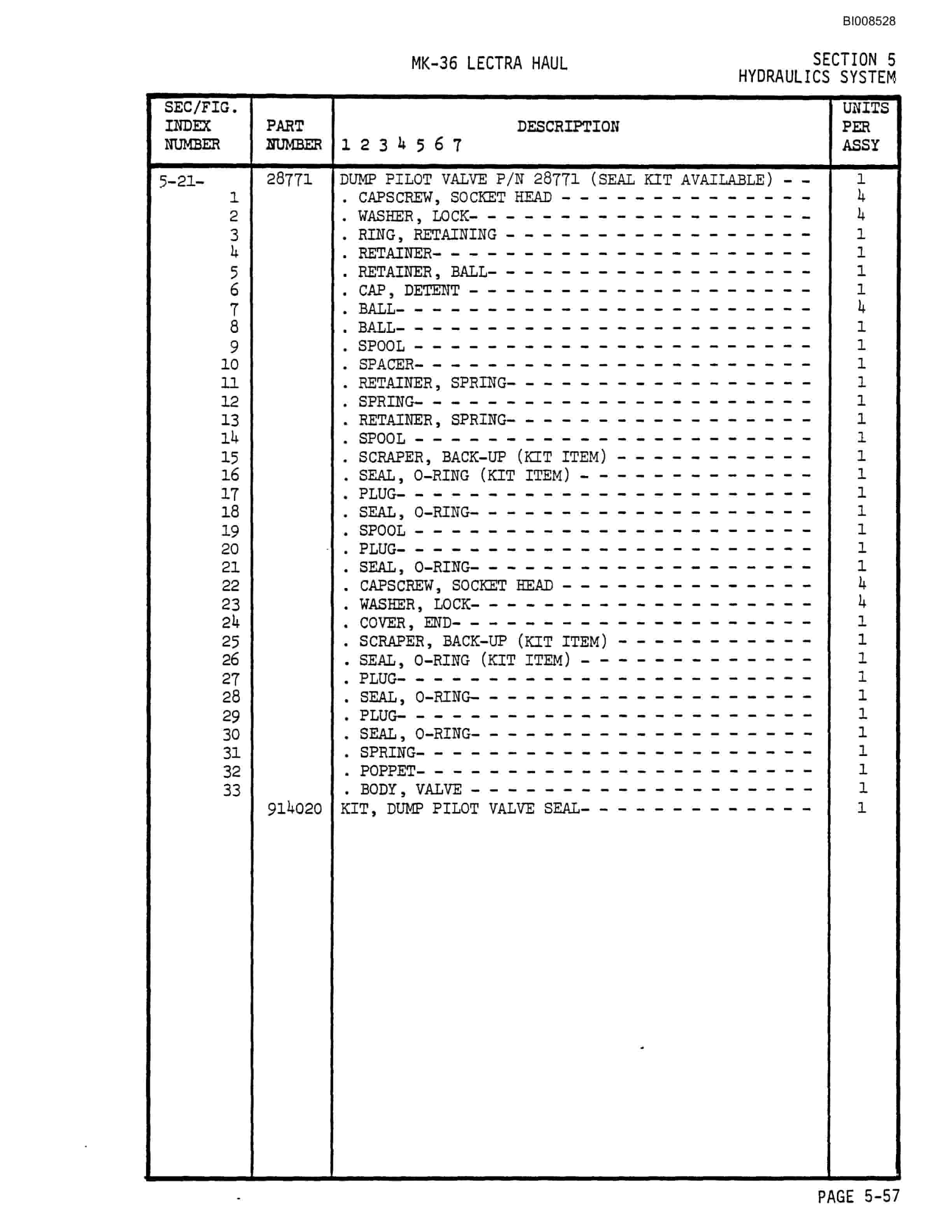Bucyrus Mark 36 Illustrated Parts Catalog BI008528-3
