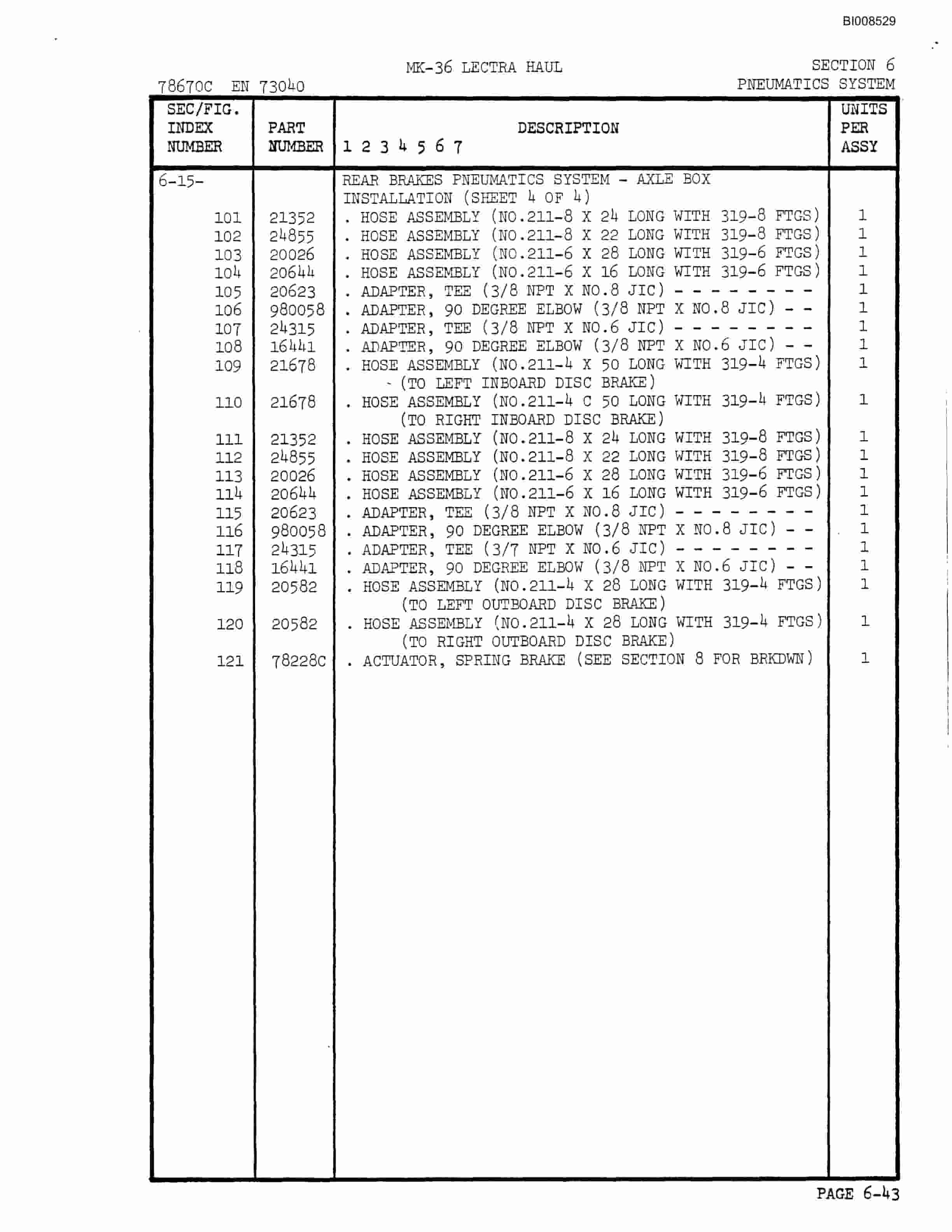Bucyrus Mark 36 Illustrated Parts Catalog BI008529-4