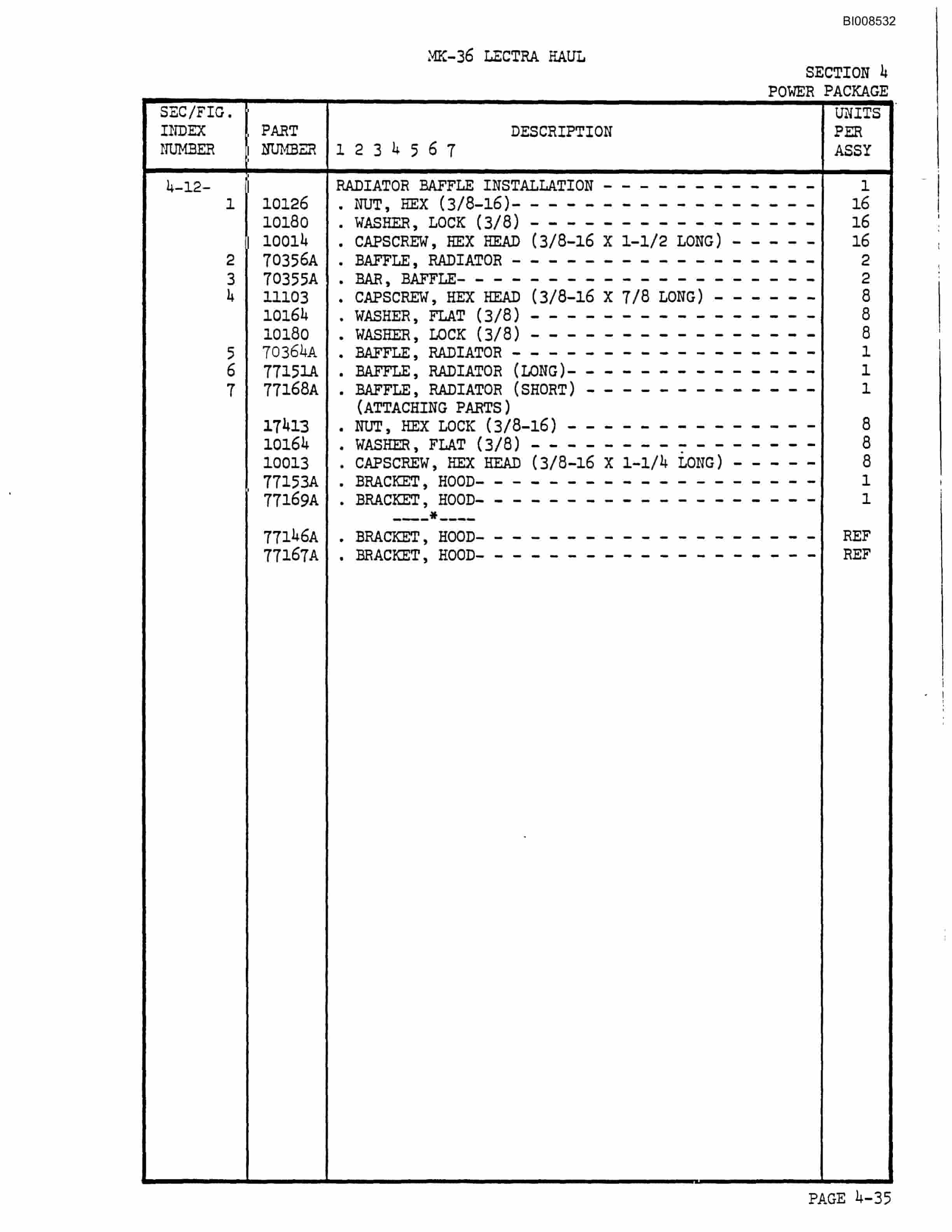 Bucyrus Mark 36 Illustrated Parts Catalog BI008532-2