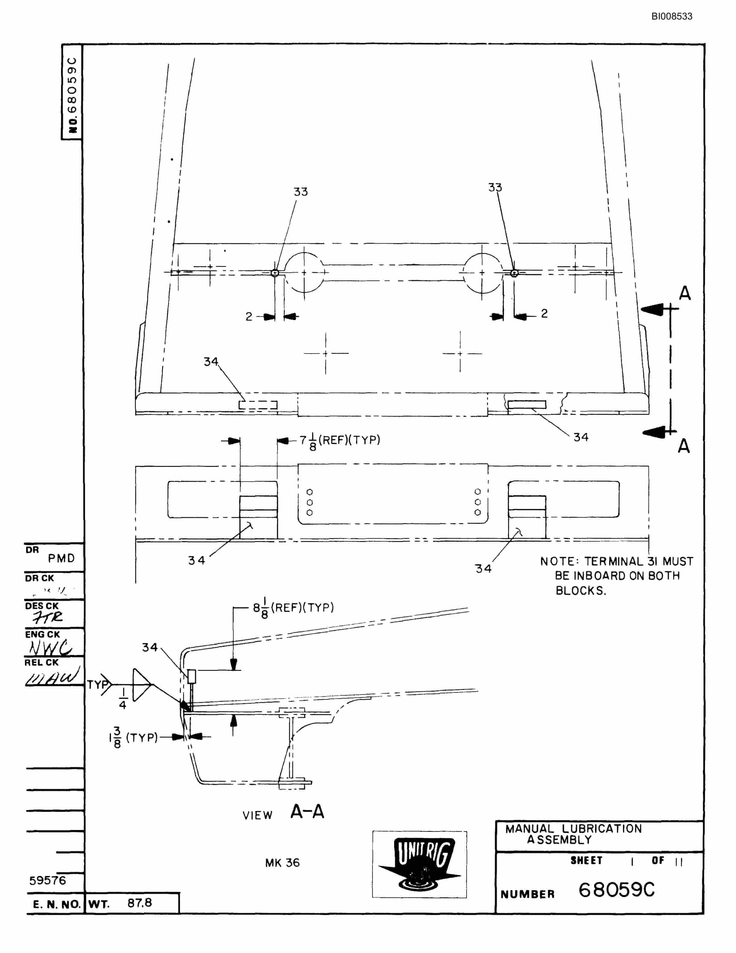 Bucyrus Mark 36 Illustrated Parts Catalog BI008533-3