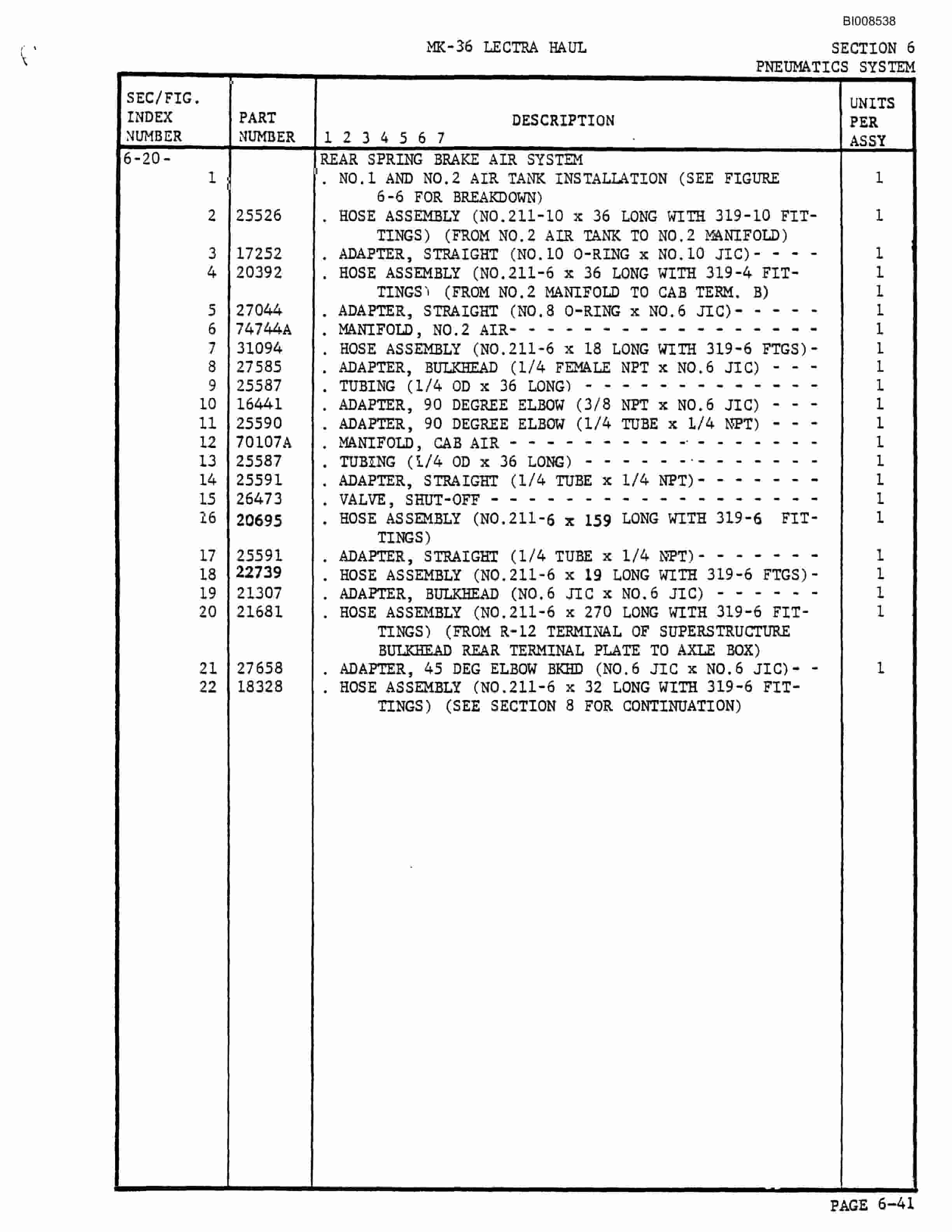 Bucyrus Mark 36 Illustrated Parts Catalog BI008538-4