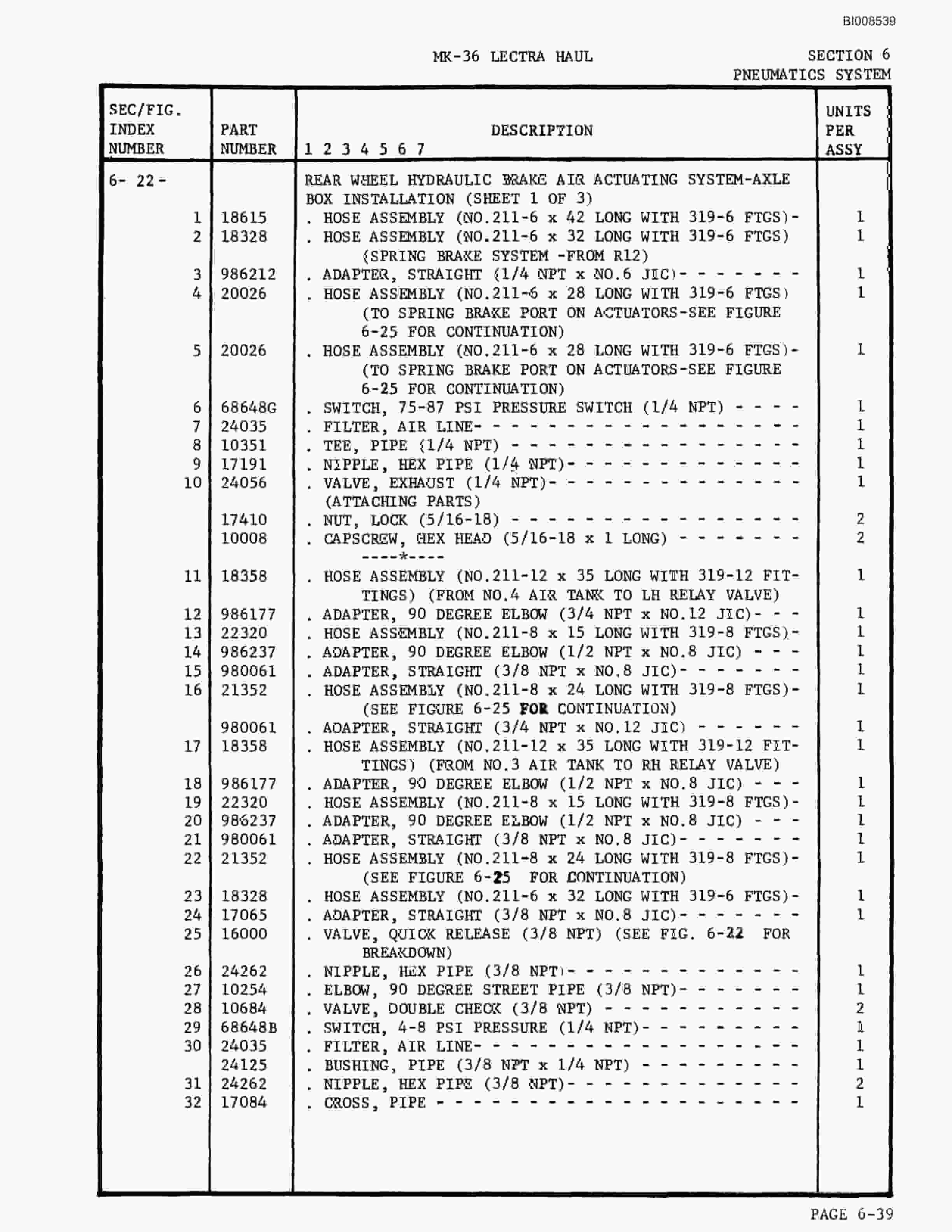 Bucyrus Mark 36 Illustrated Parts Catalog BI008539-4