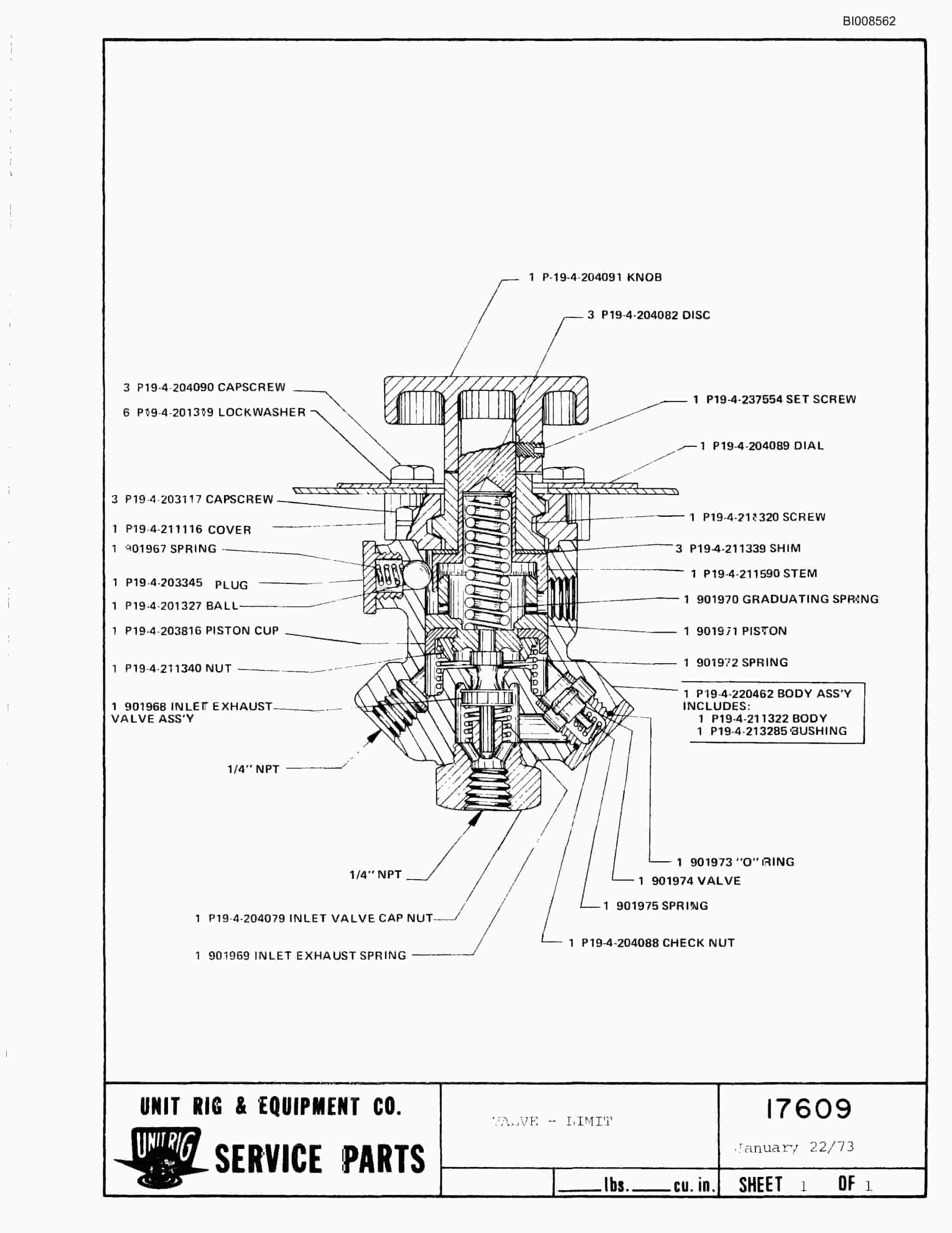 Bucyrus Mark 36 Illustrated Parts Catalog BI008562-5