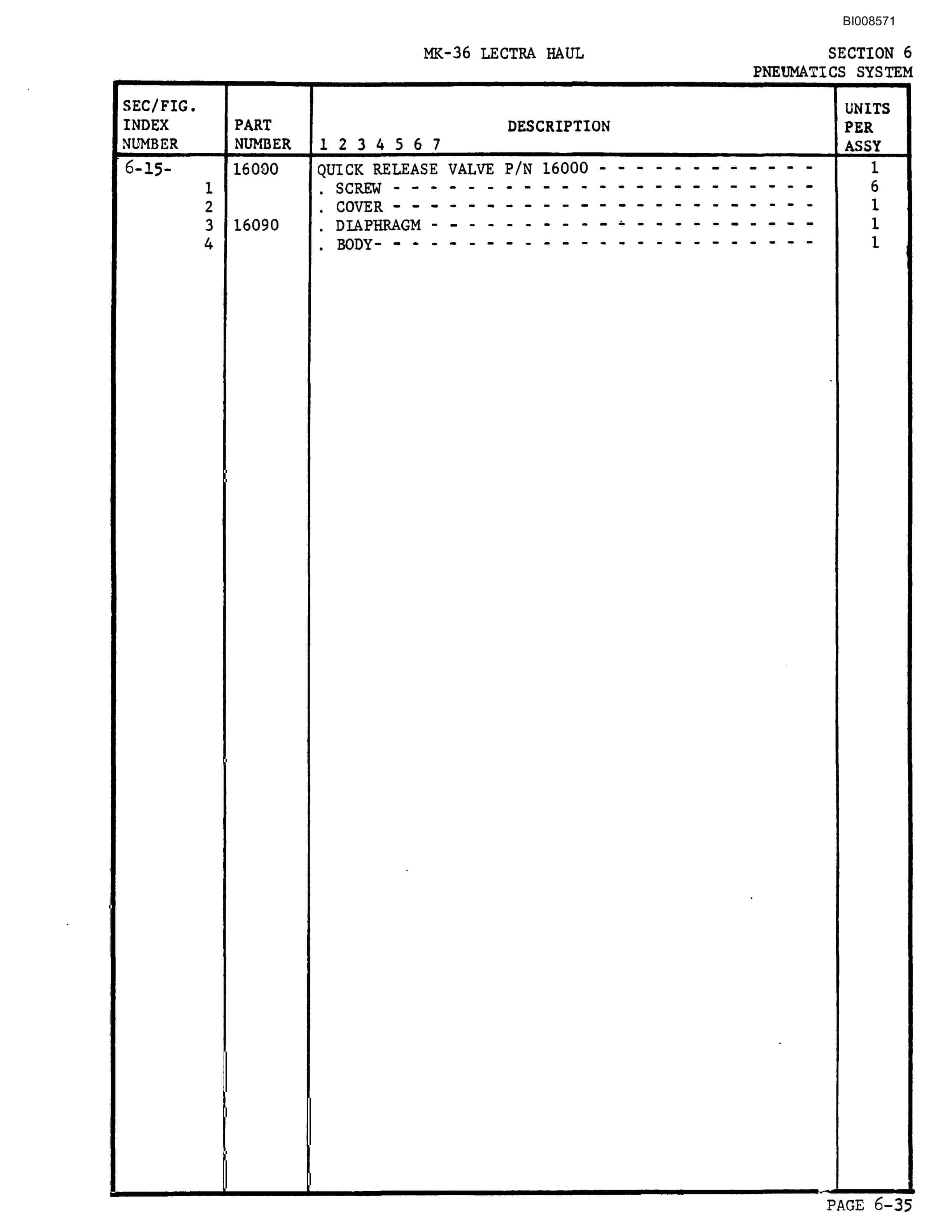 Bucyrus Mark 36 Illustrated Parts Catalog BI008571-4