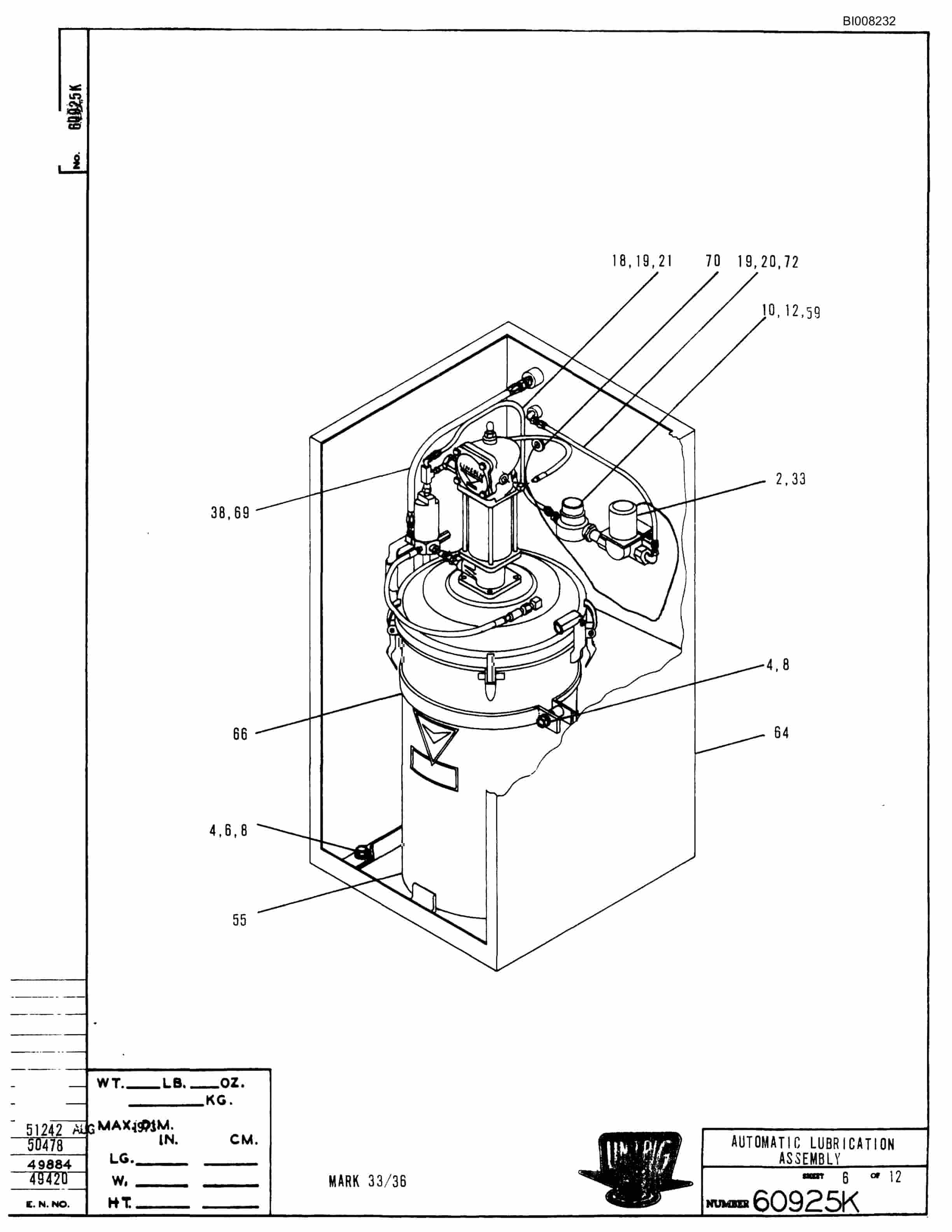 Bucyrus Mark 36 Parts Catalog BI008232-3