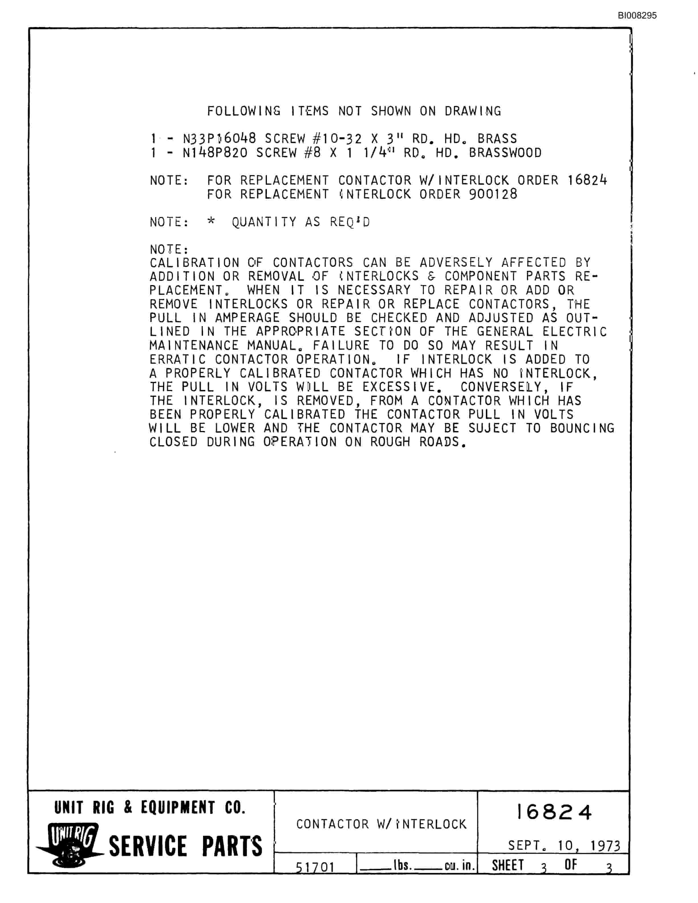 Bucyrus Mark 36 Parts Catalog BI008295-4