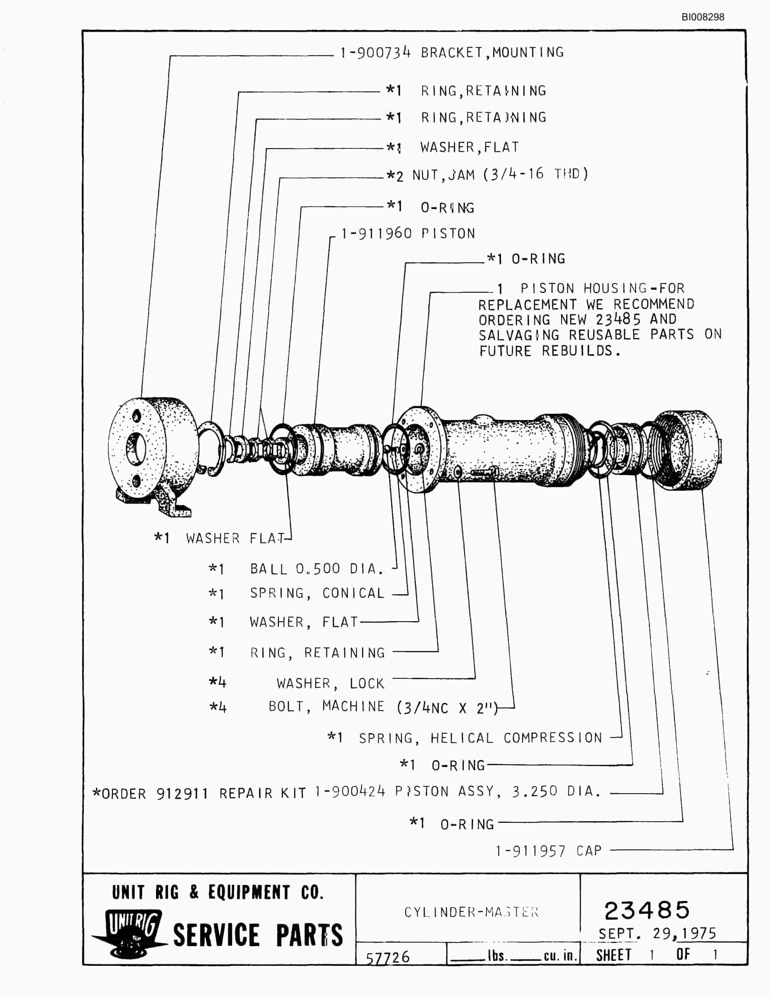 Bucyrus Mark 36 Parts Catalog BI008298-5