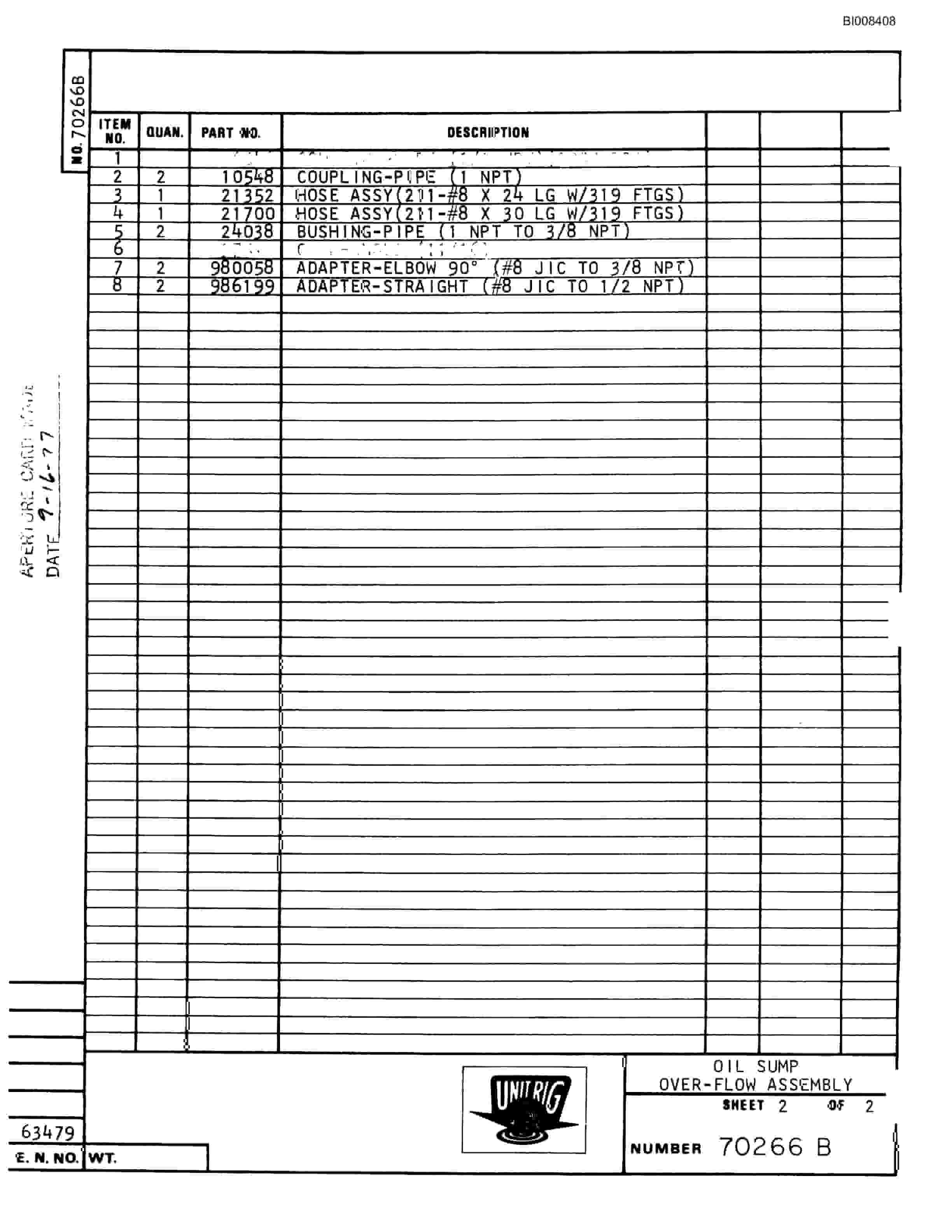 Bucyrus Mark 36 Parts Catalog BI008408-2