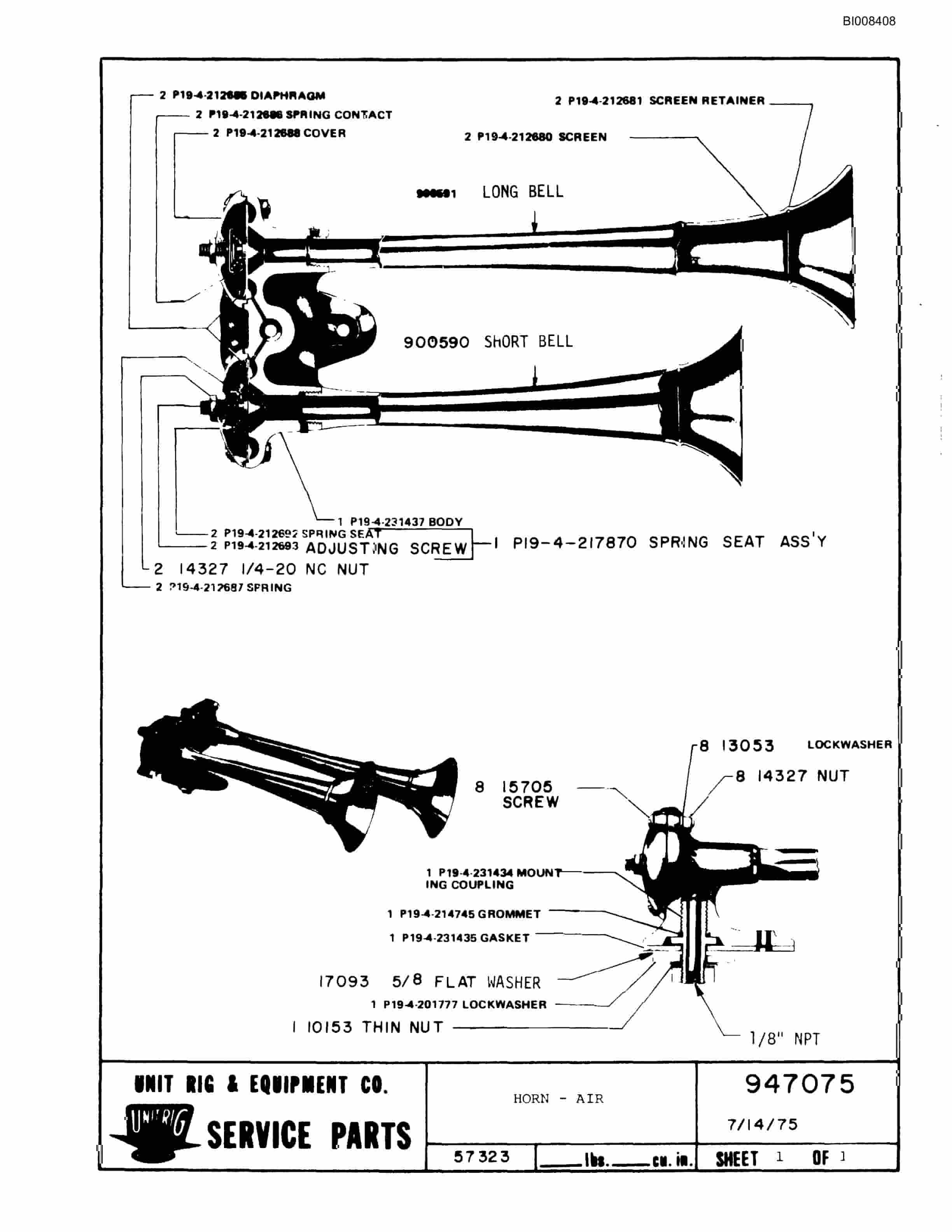 Bucyrus Mark 36 Parts Catalog BI008408-5