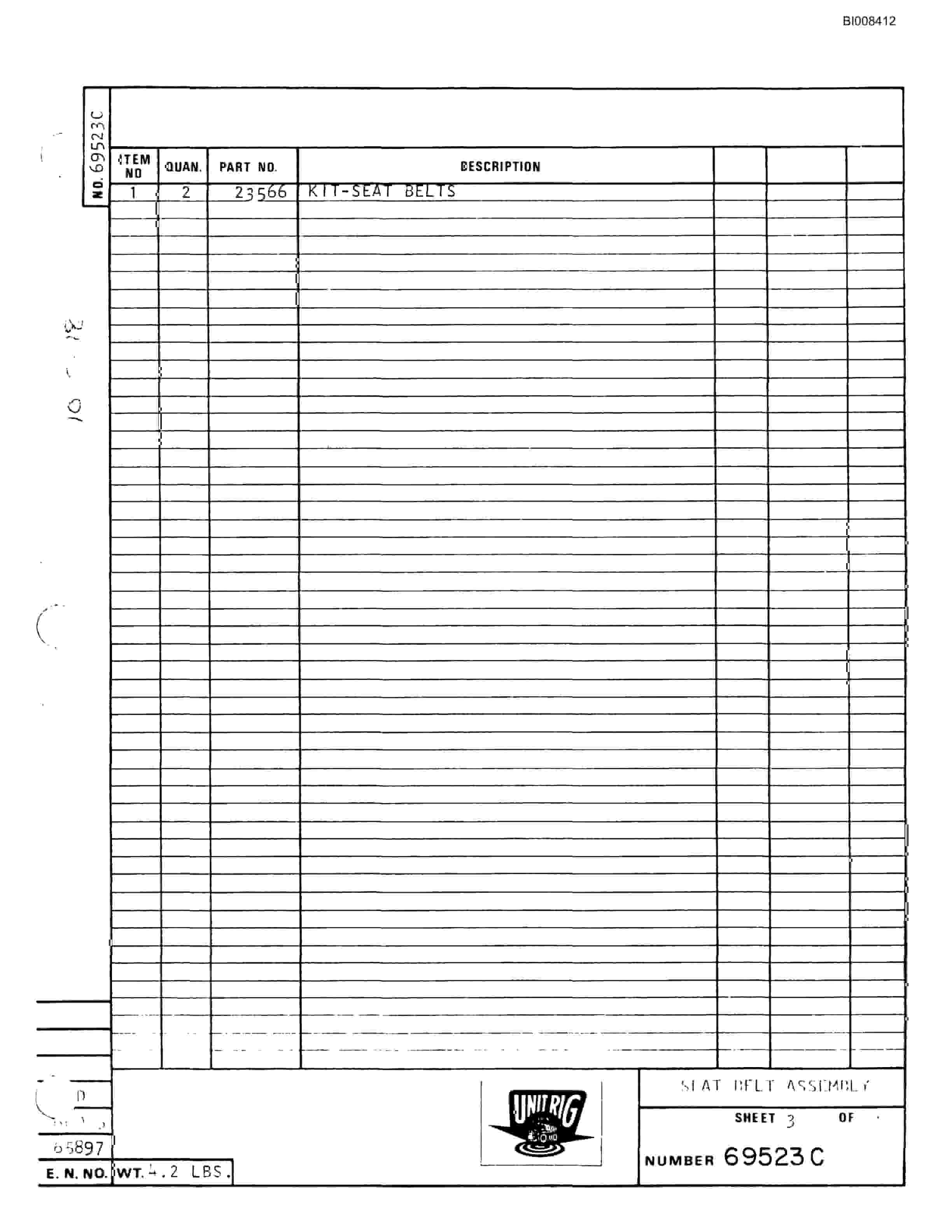 Bucyrus Mark 36 Parts Catalog BI008412-2