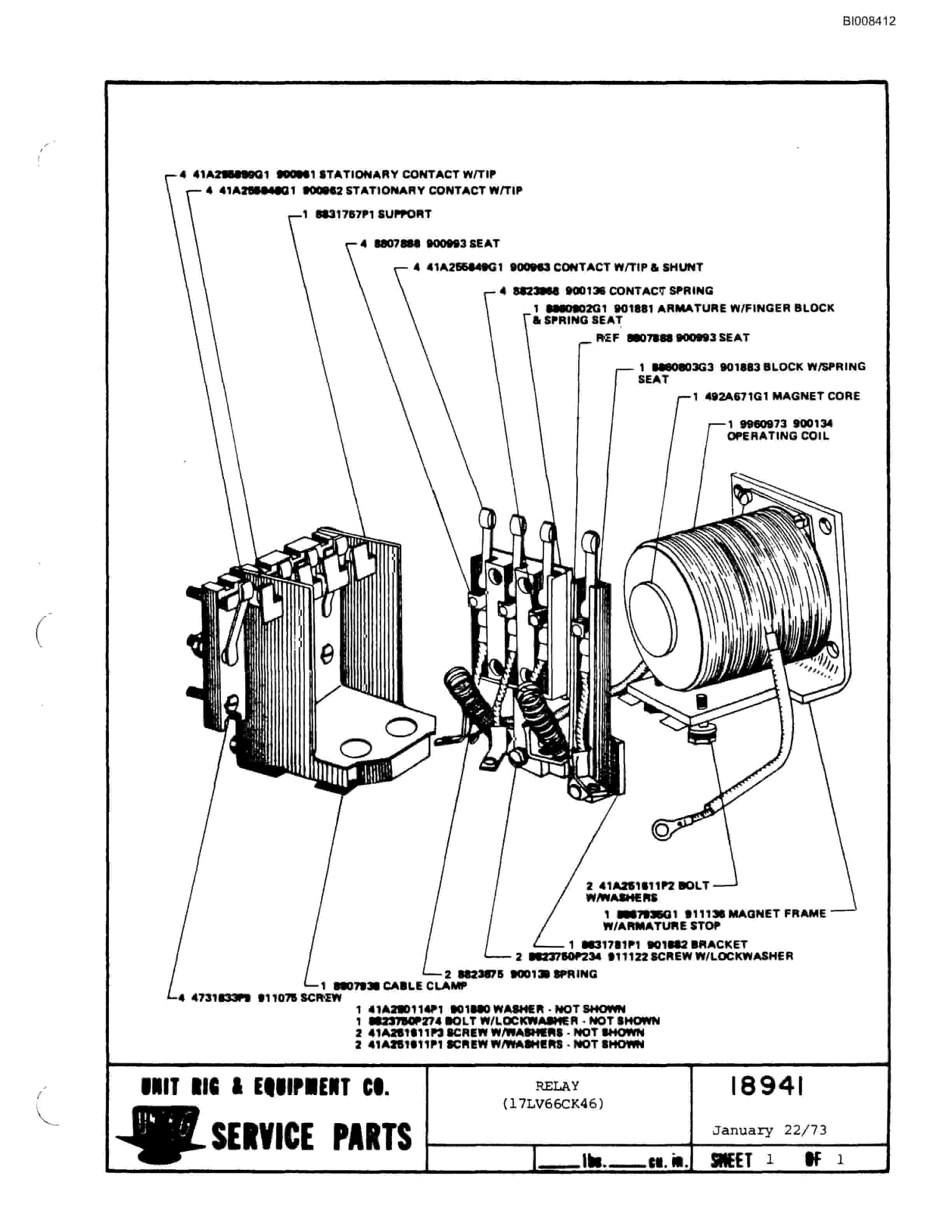 Bucyrus Mark 36 Parts Catalog BI008412-3