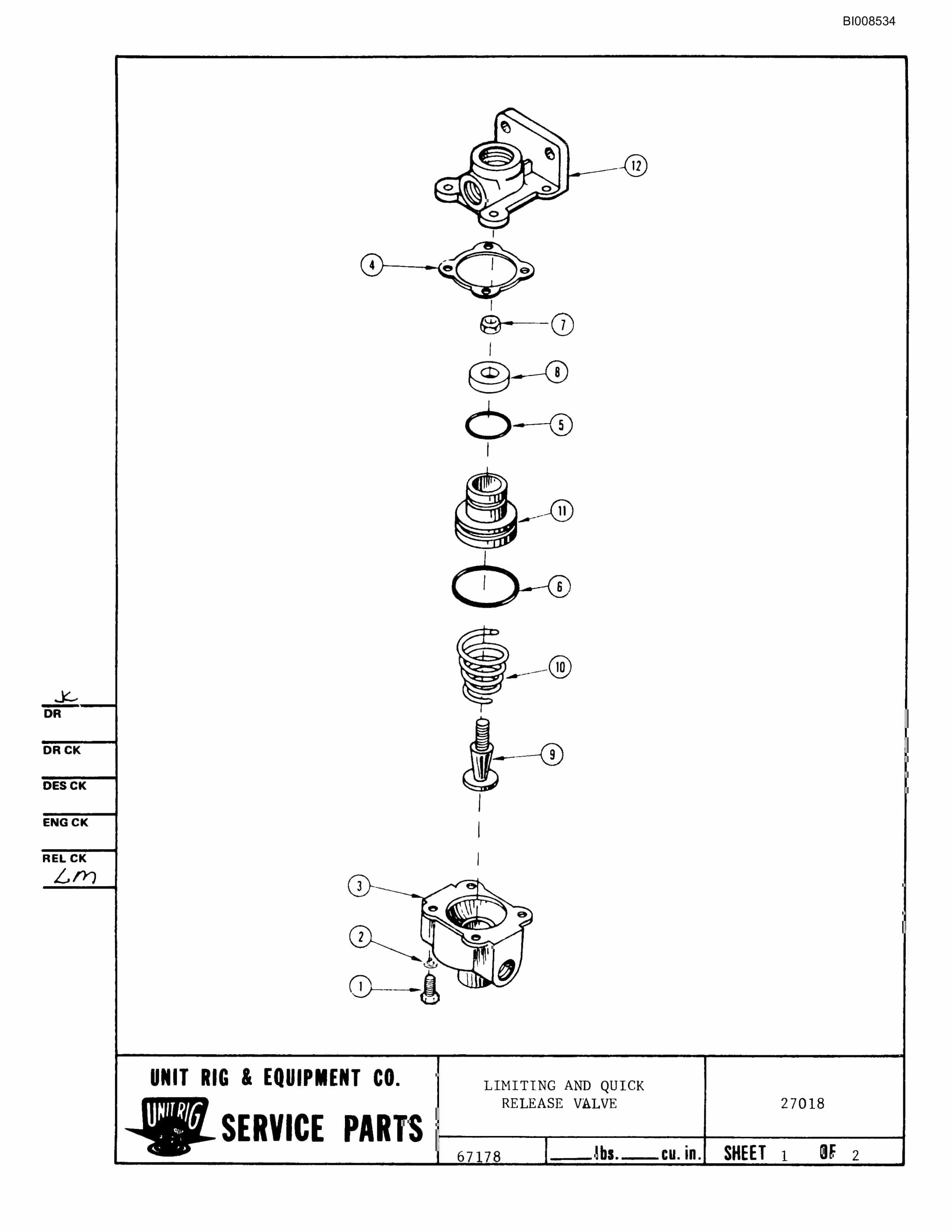 Bucyrus Mark 36 Parts Catalog BI008534-4