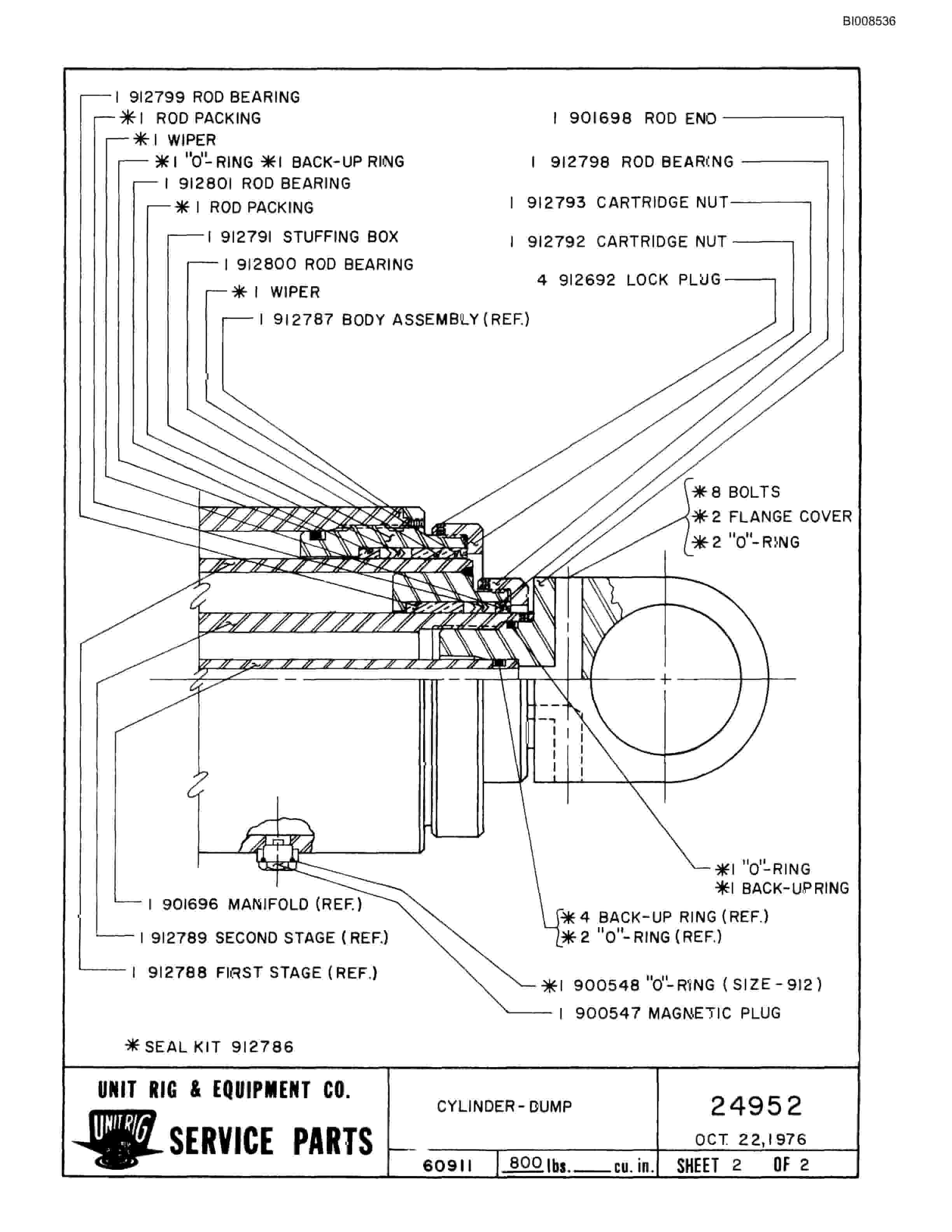Bucyrus Mark 36 Parts Catalog BI008536-4