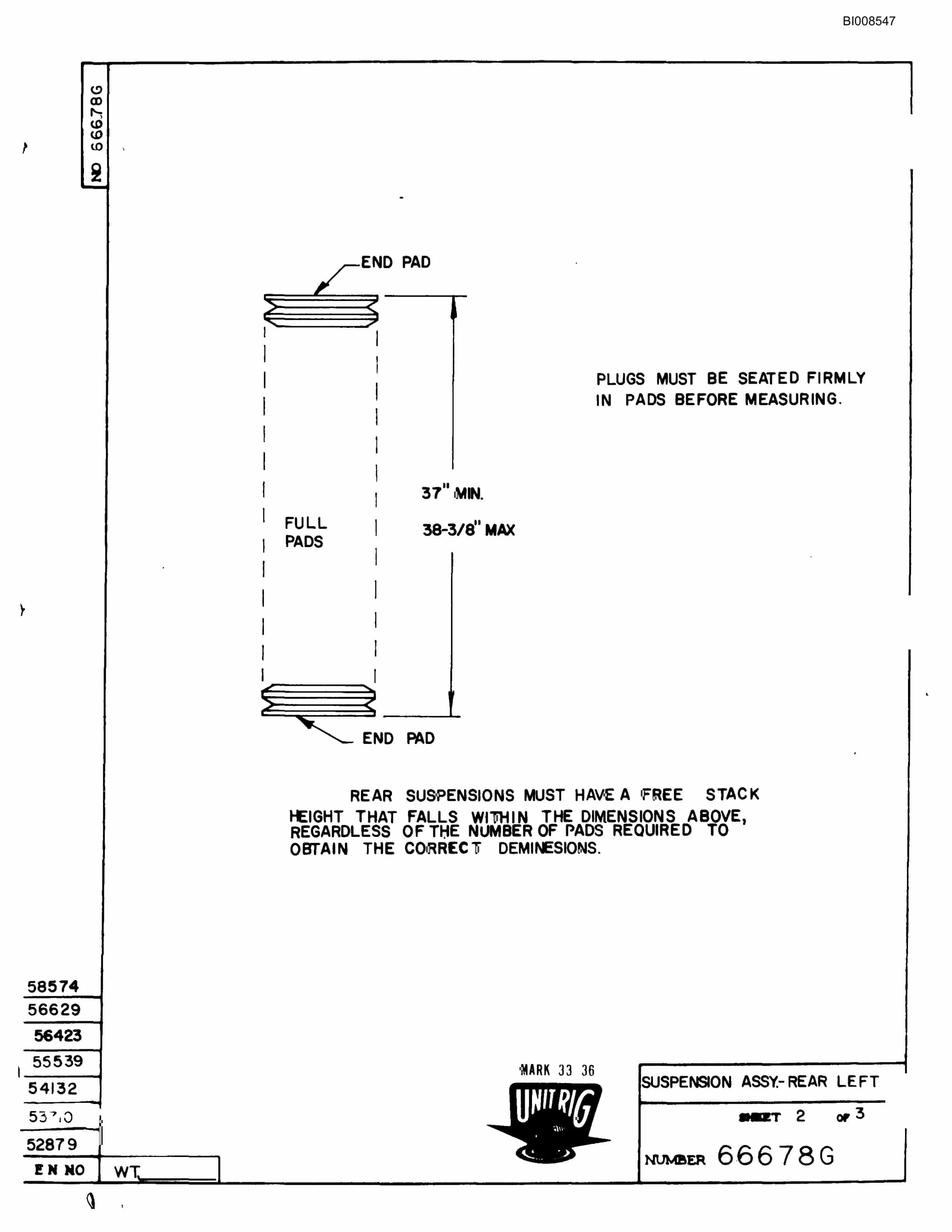 Bucyrus Mark 36 Parts Catalog BI008547-2