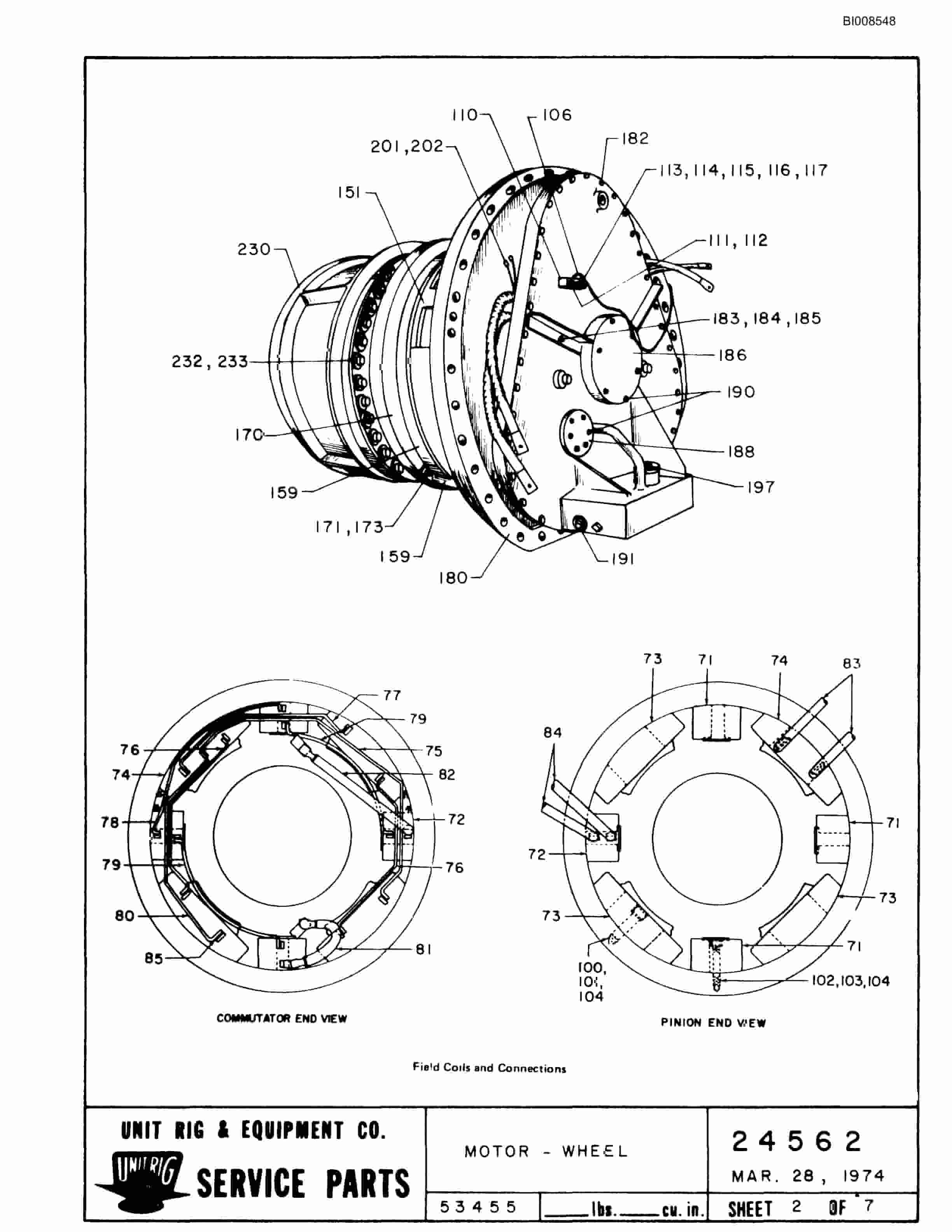 Bucyrus Mark 36 Parts Catalog BI008548-4