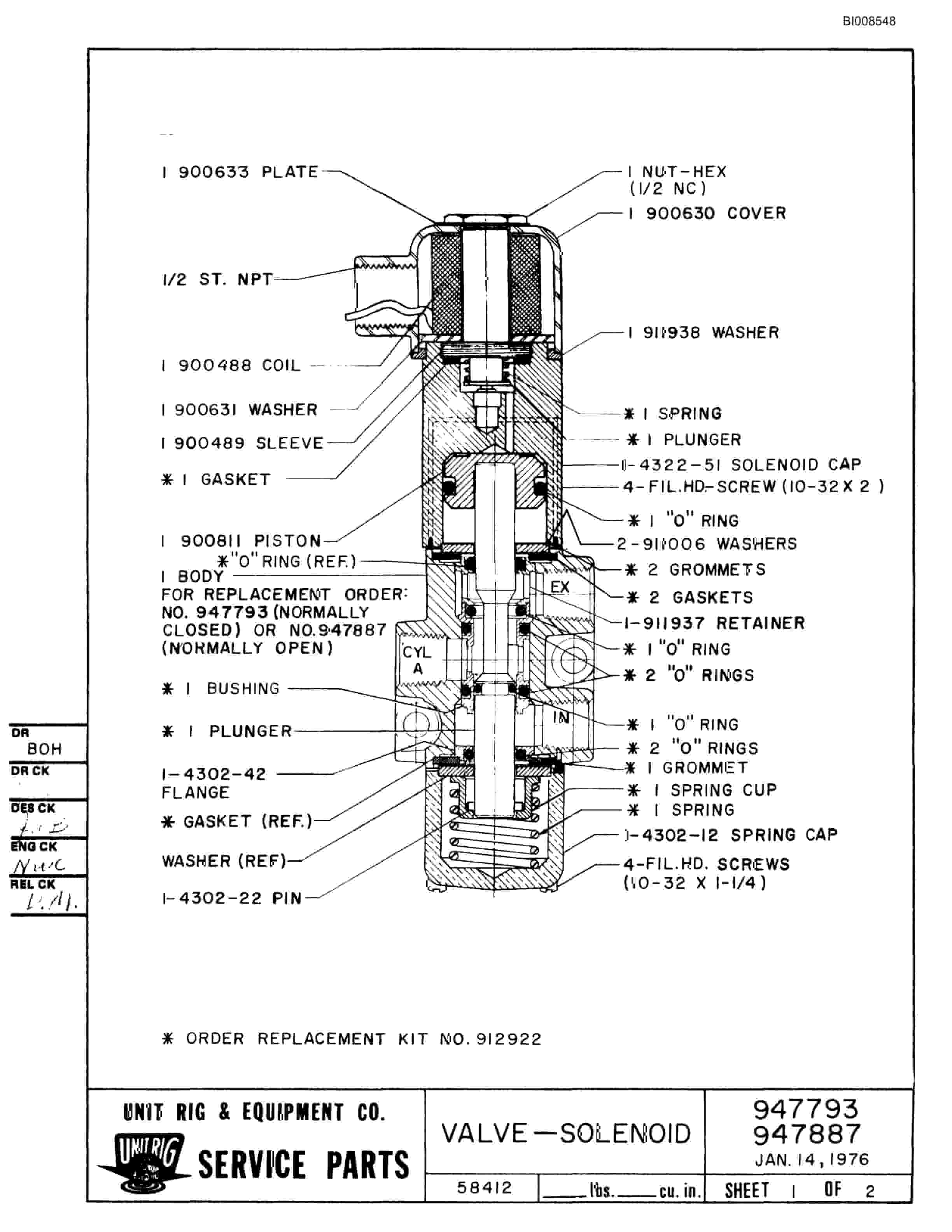 Bucyrus Mark 36 Parts Catalog BI008548-5