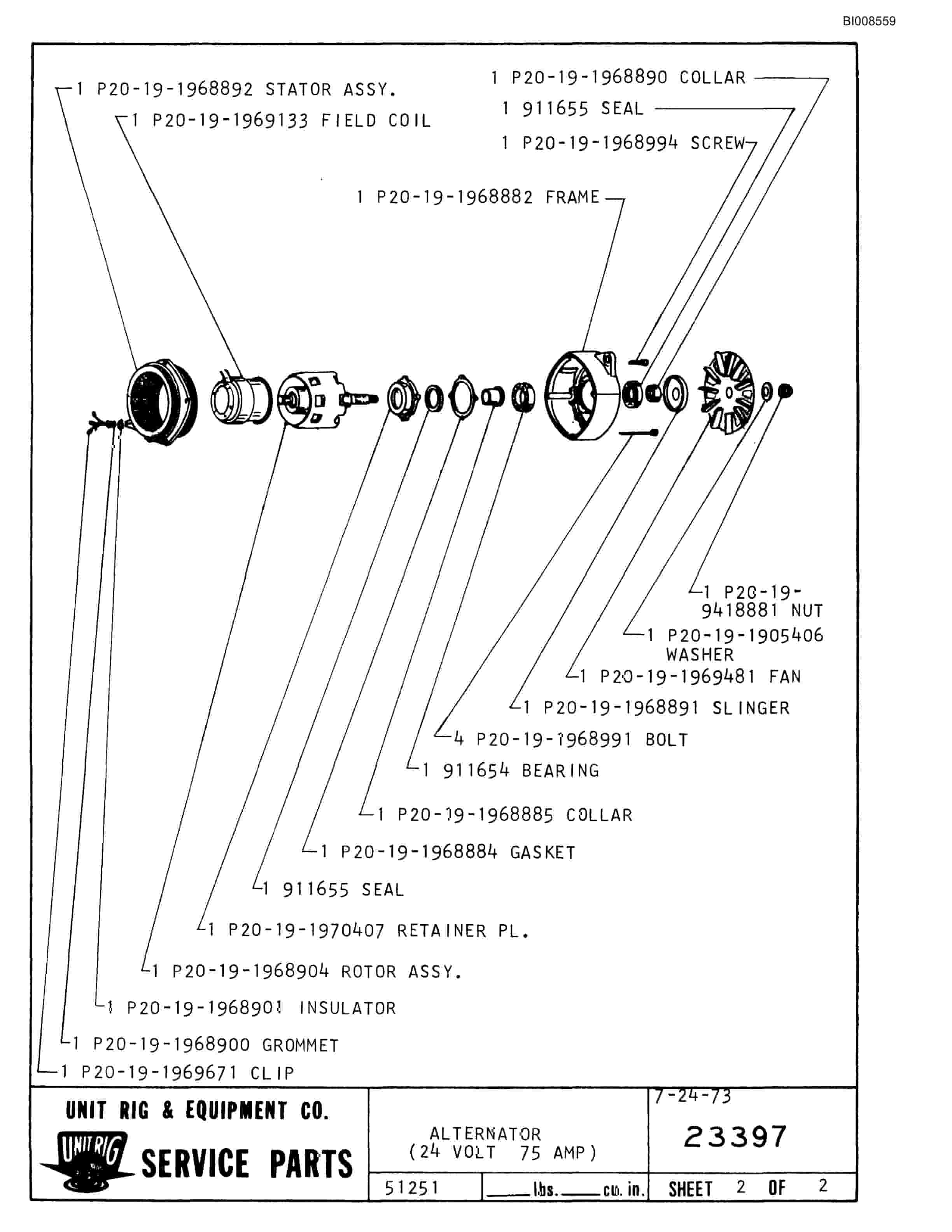 Bucyrus Mark 36 Parts Catalog BI008559-4