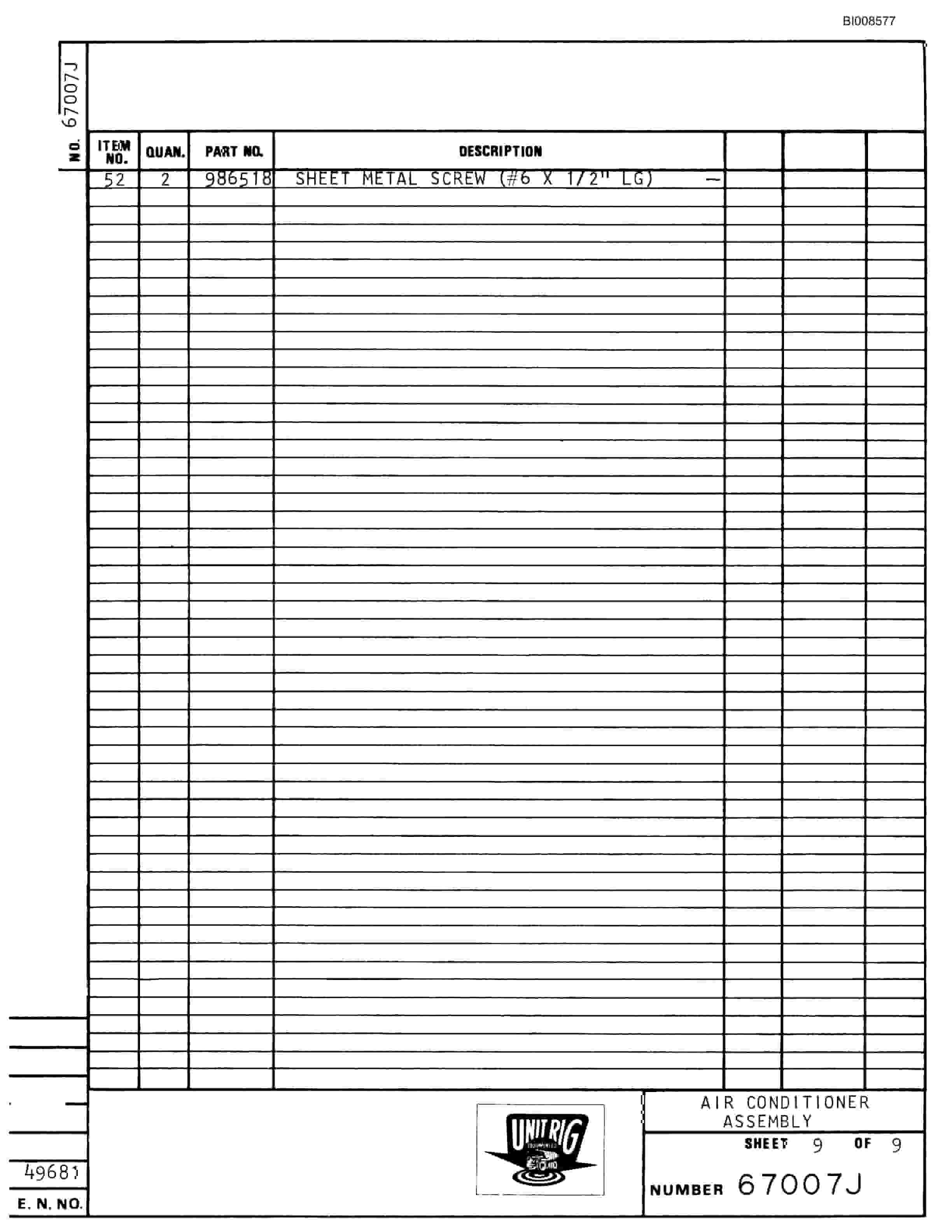 Bucyrus Mark 36 Parts Catalog BI008577-5