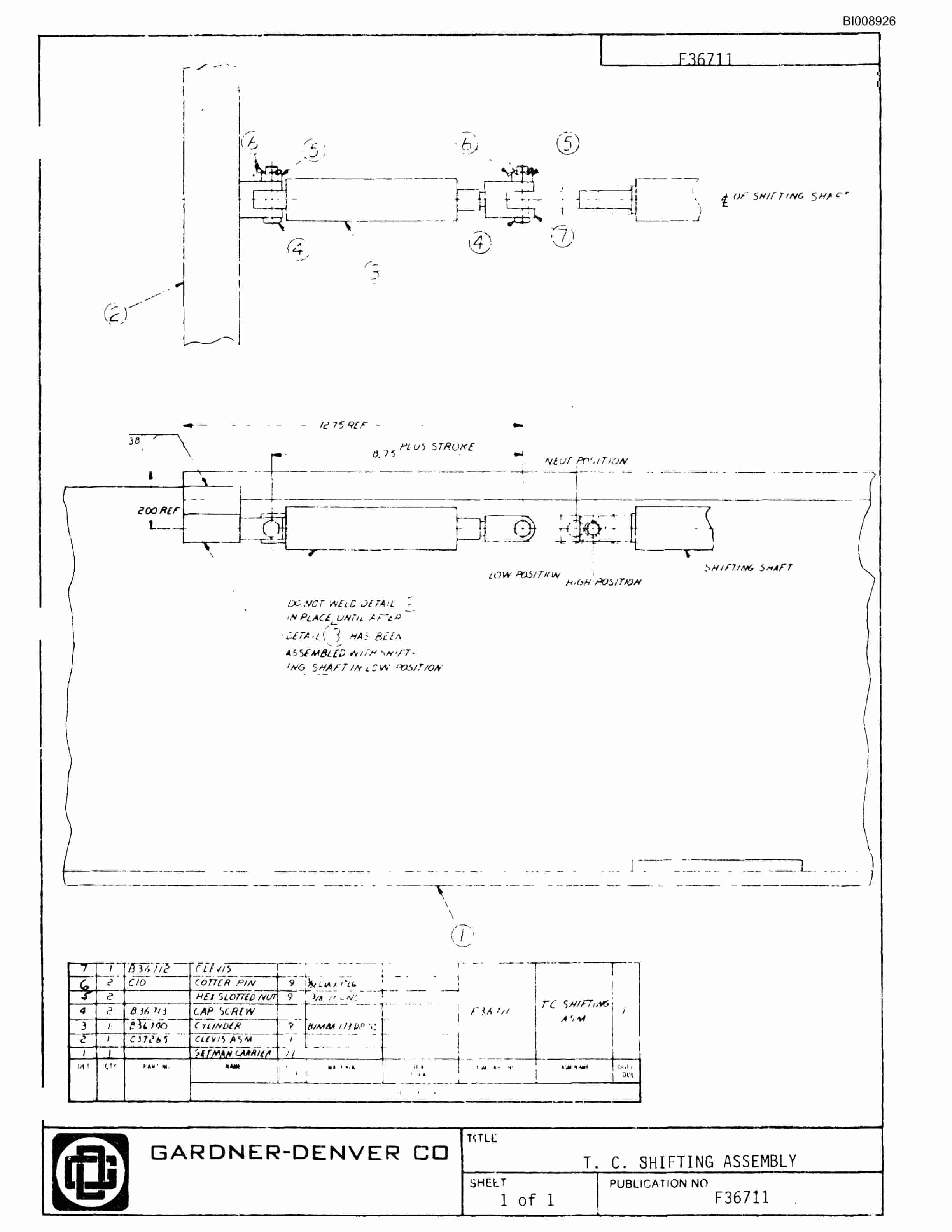 Bucyrus Mark III Hydraulic Jumbo Parts Catalog BI008926-2