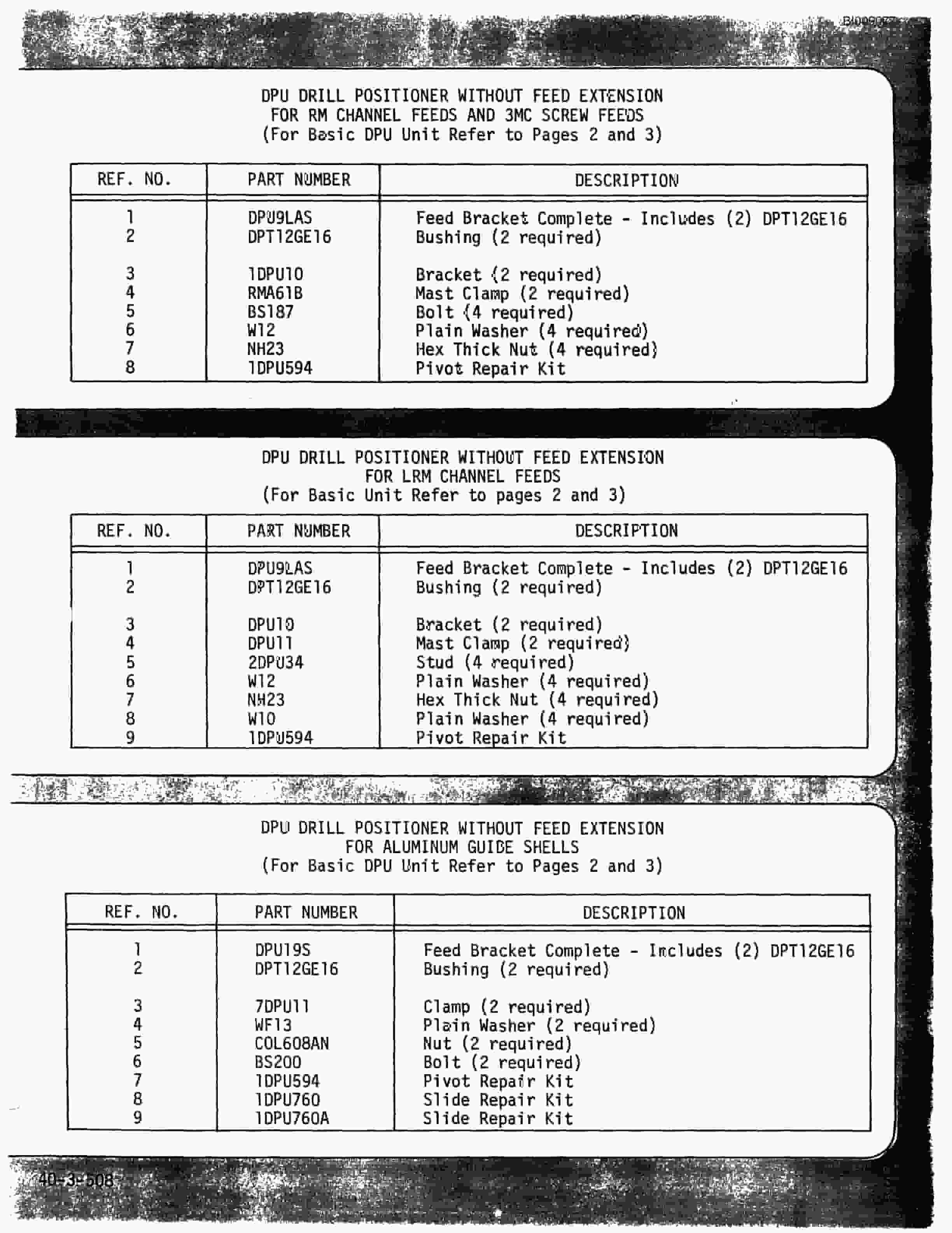 Bucyrus Mark IIIA Hydraulic Jumbo Parts Catalog BI009077-5