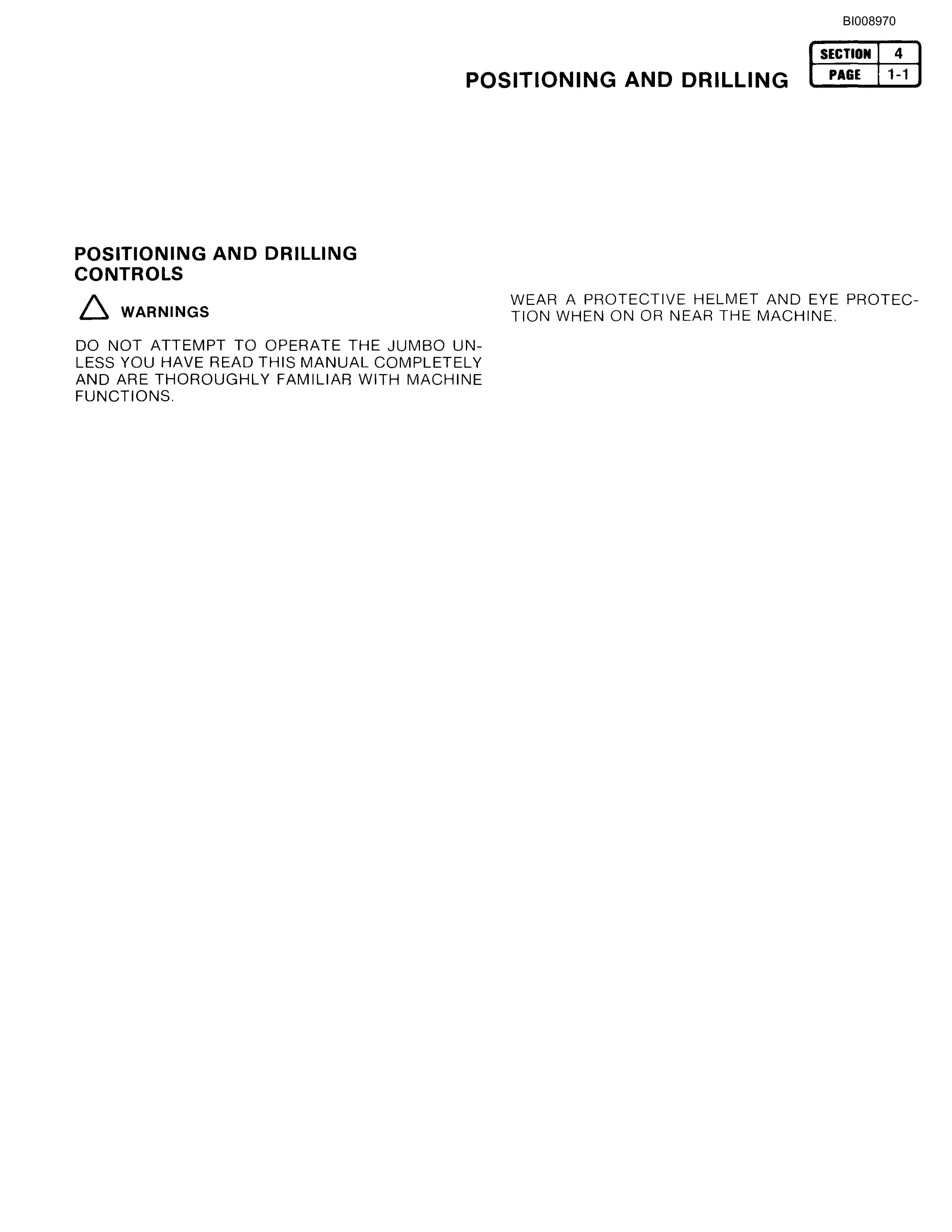 Bucyrus Mark IIIA Hydraulic Jumbo Technical Manual BI008970-2