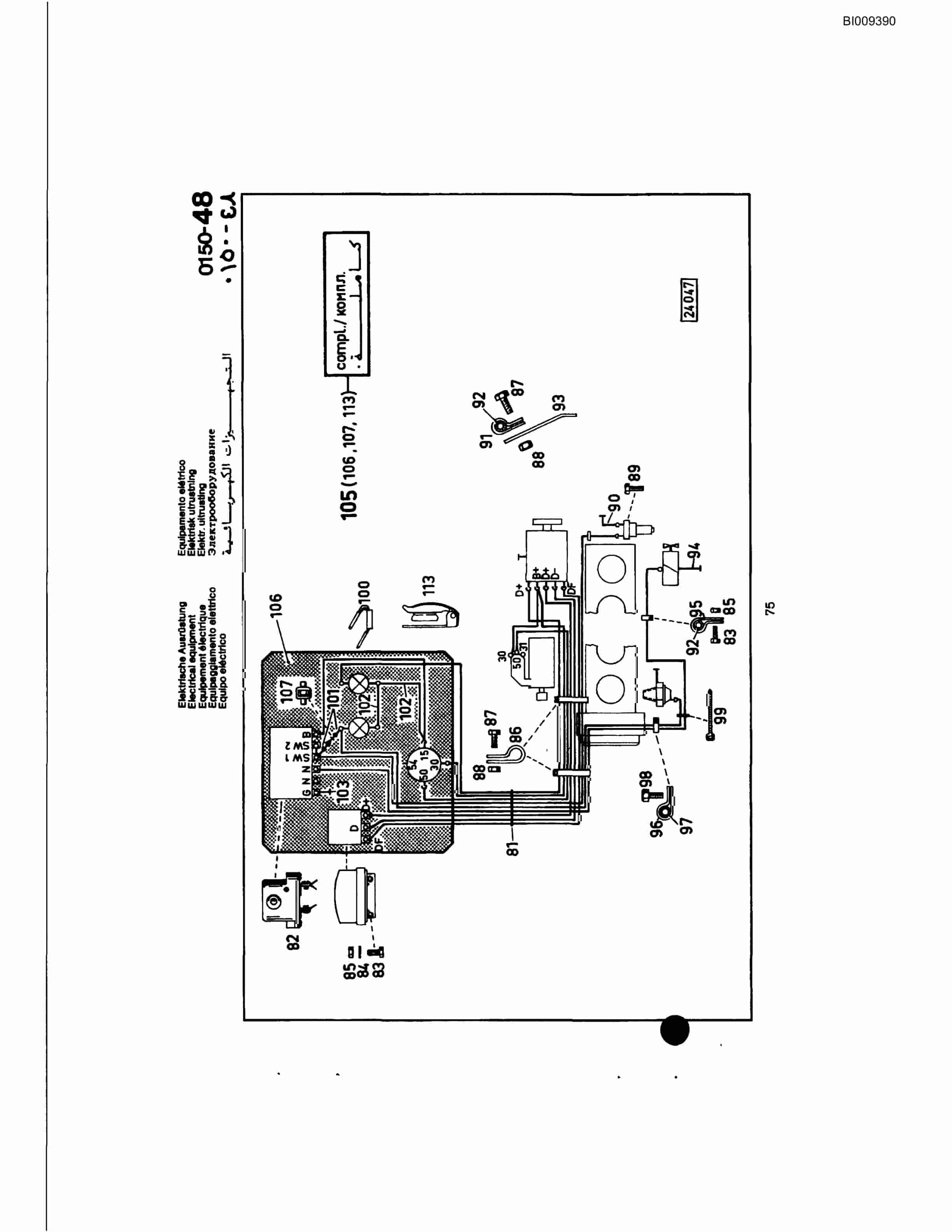 Bucyrus Mark IIIA Jumbo 50Hz-380 Volts Parts Catalog BI009390-2