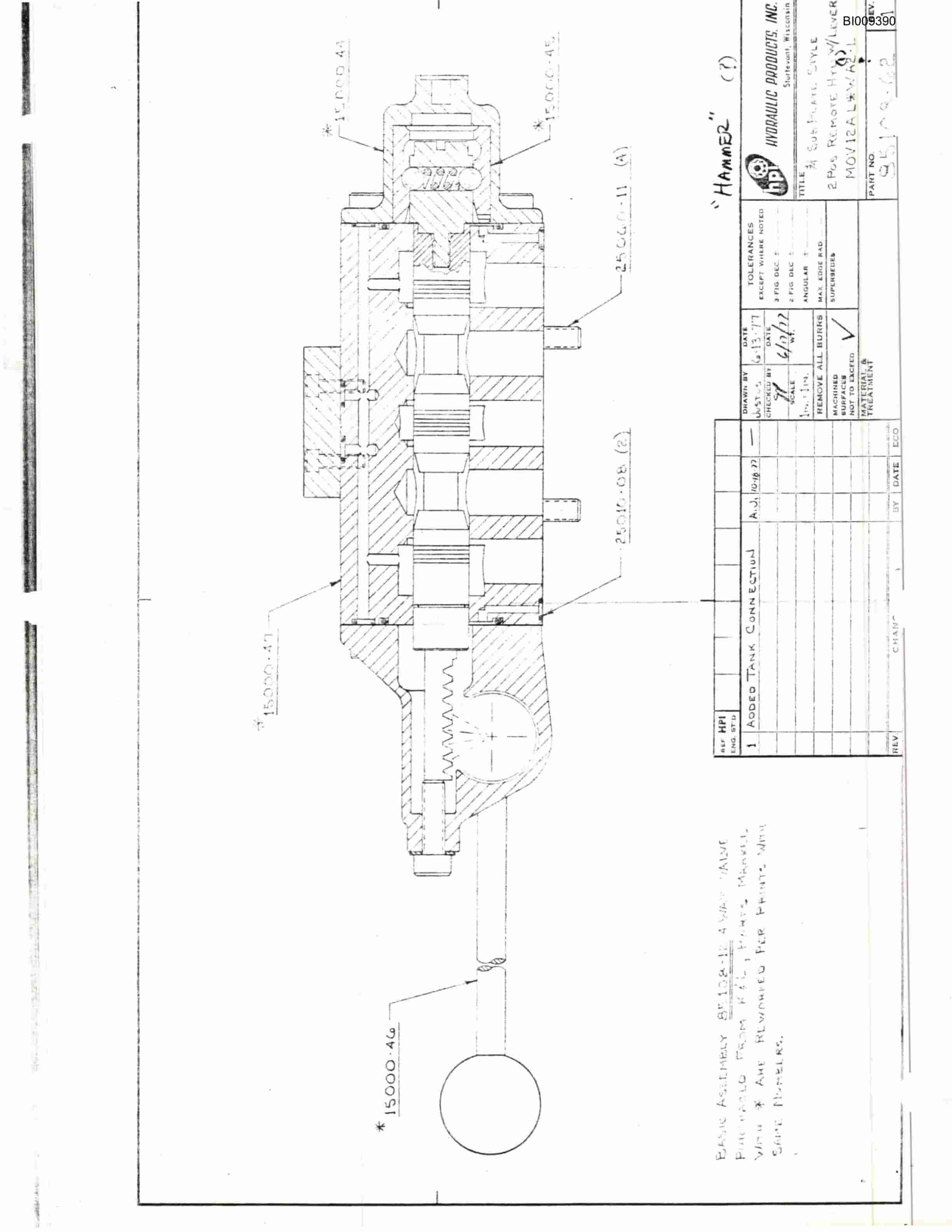 Bucyrus Mark IIIA Jumbo 50Hz-380 Volts Parts Catalog BI009390-4
