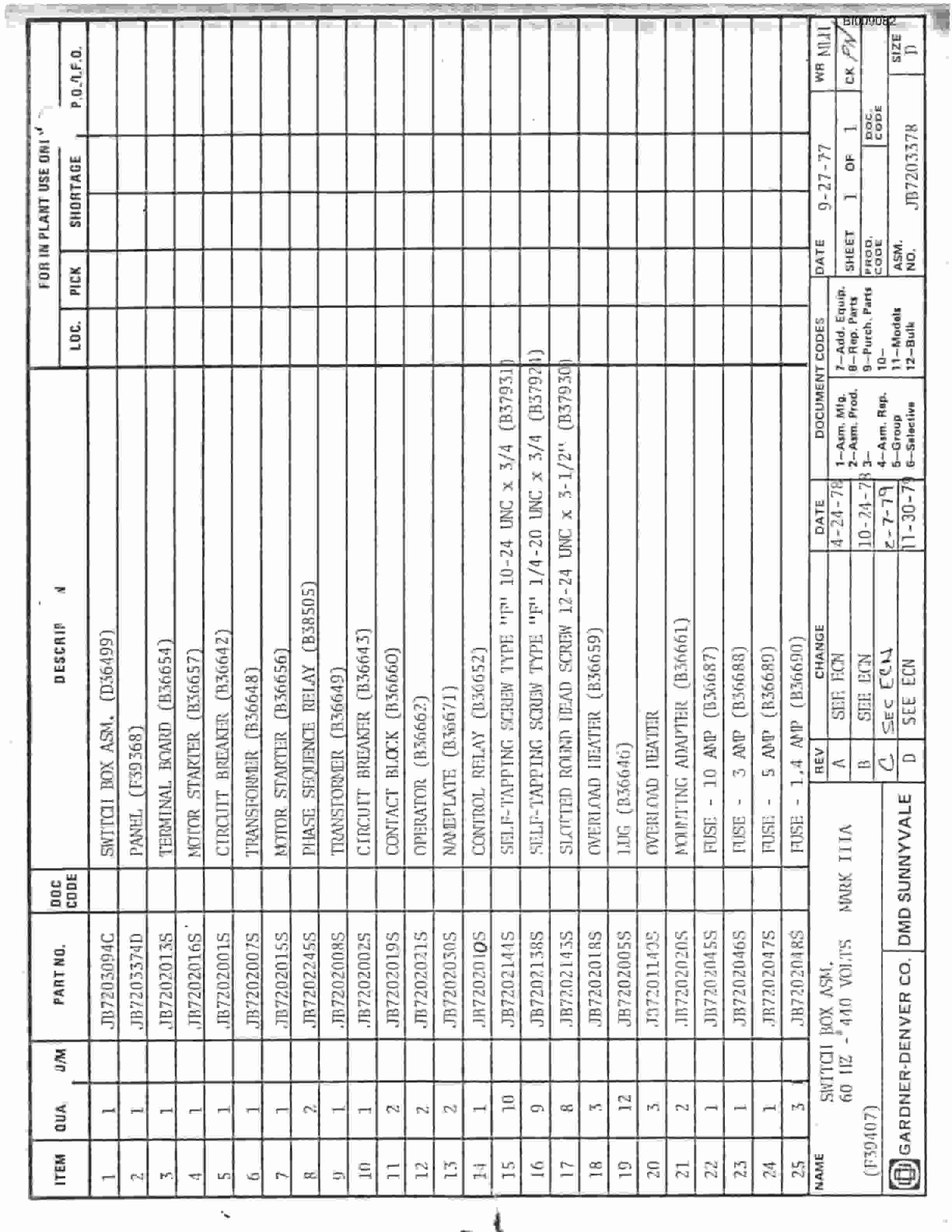 Bucyrus Mark IIIA Jumbo 841 Parts Catalog BI009082-4