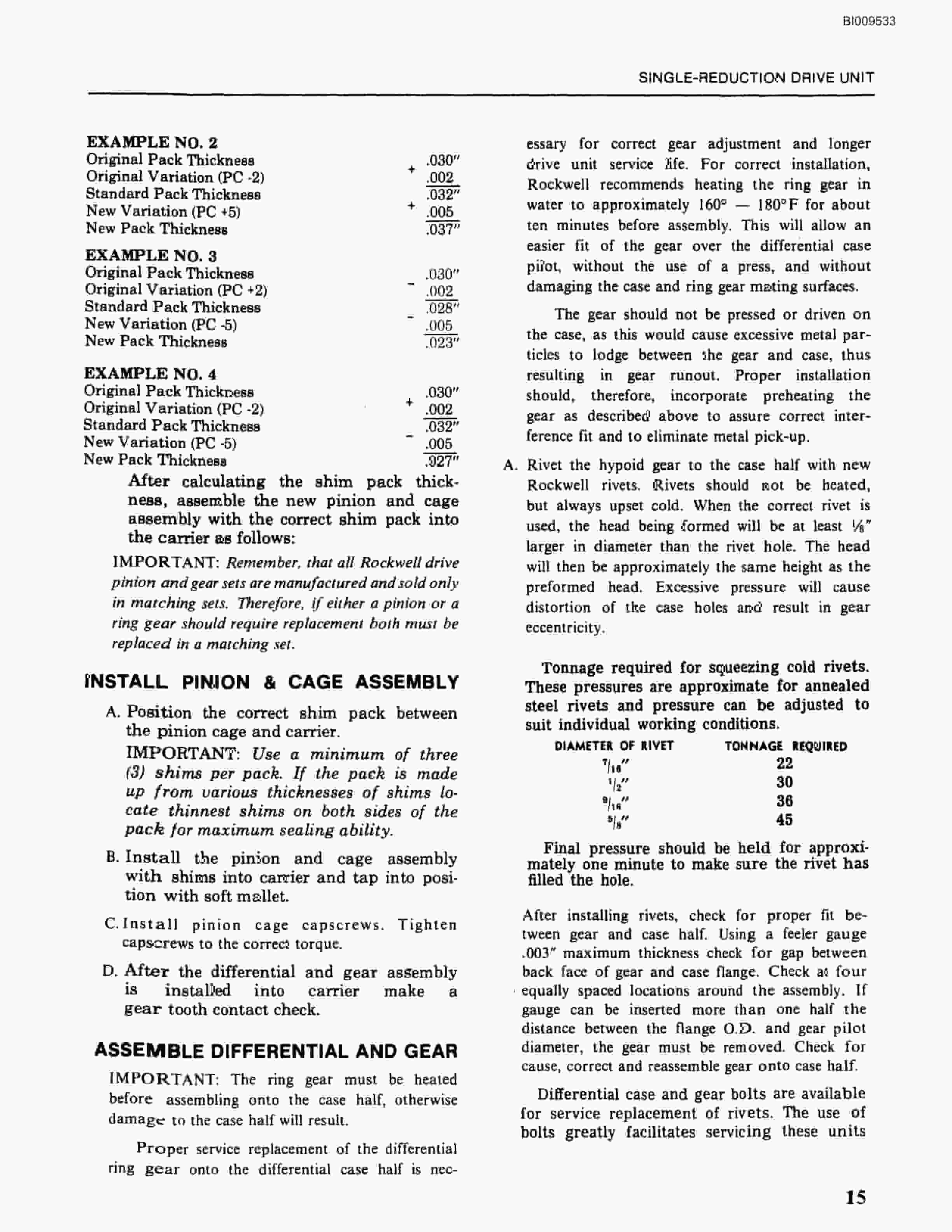 Bucyrus Mark IIIA Parts Catalog BI009533-3