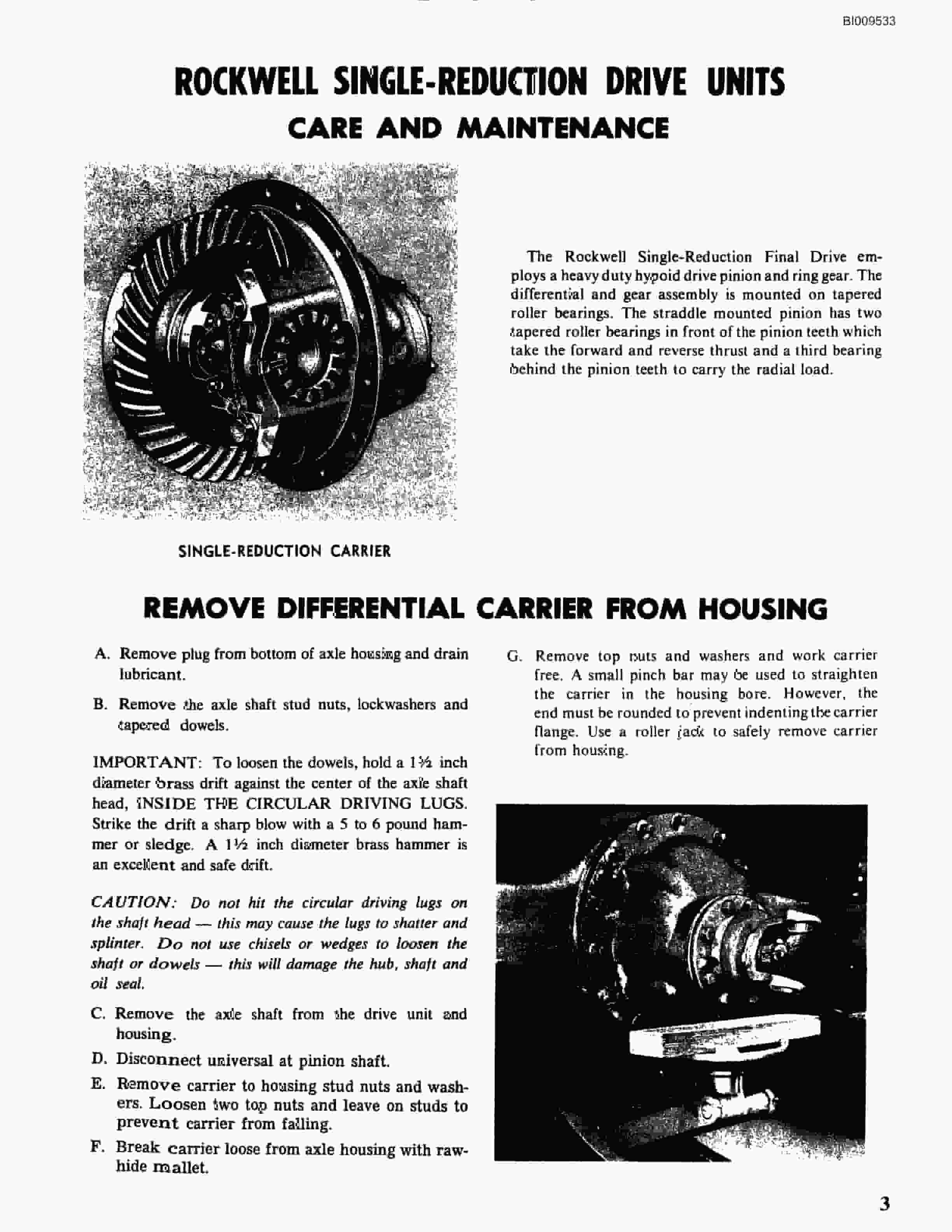 Bucyrus Mark IIIA Parts Catalog BI009533-5