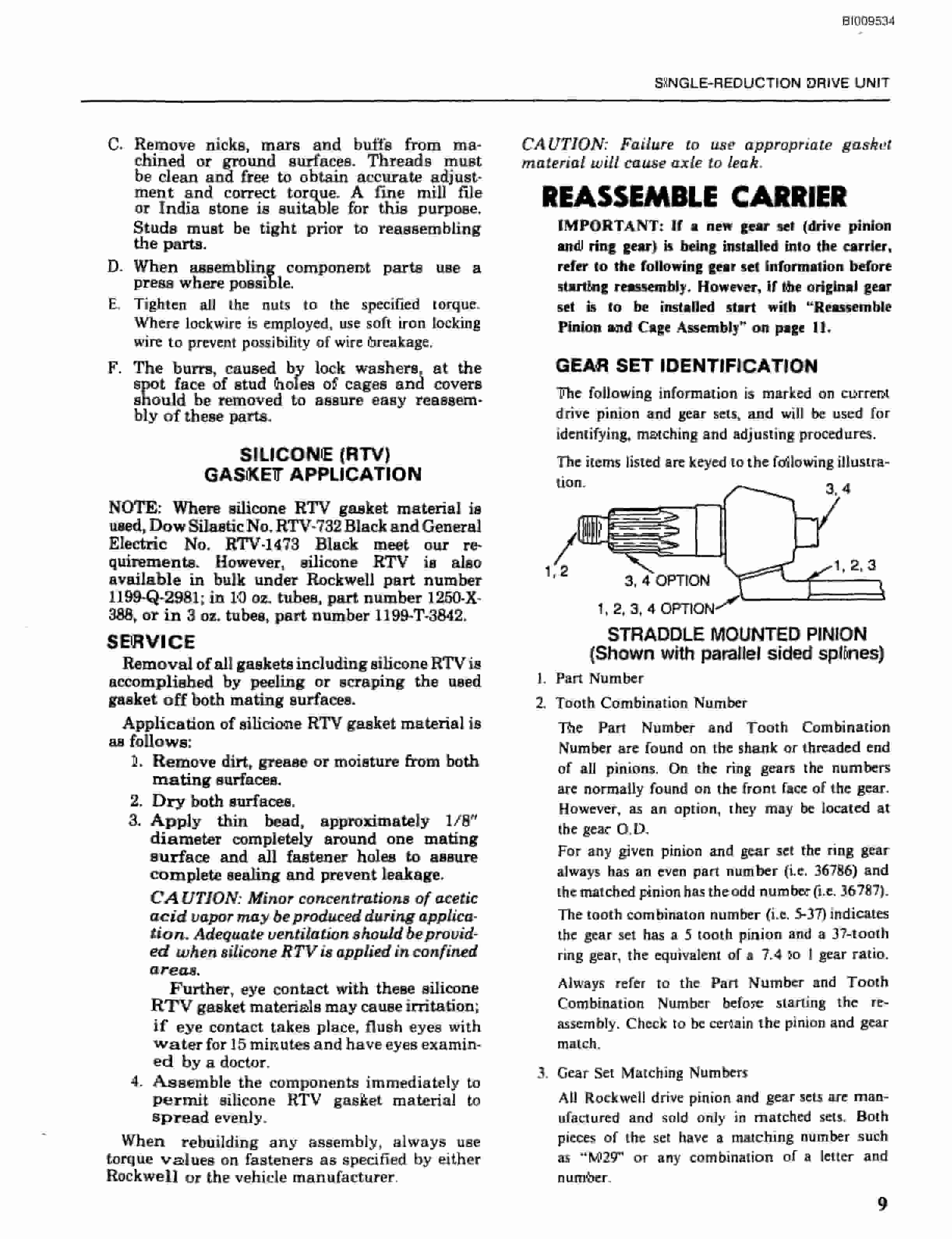 Bucyrus Mark IIIA Parts Catalog BI009534-4