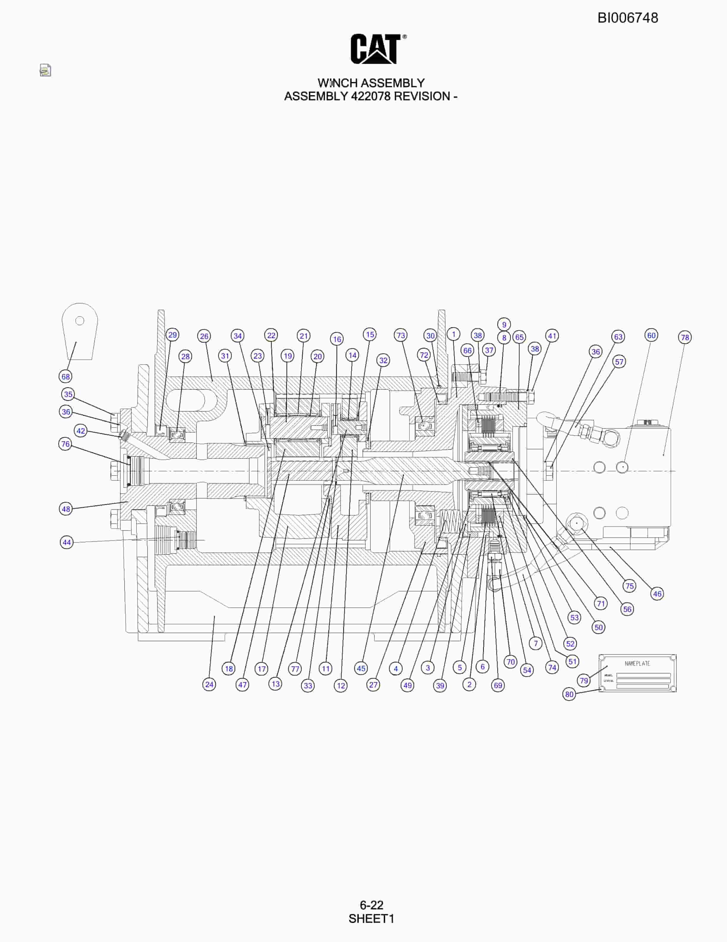 Bucyrus MD6240 Rotary Blasthole Drill Parts Manual BI006748-3
