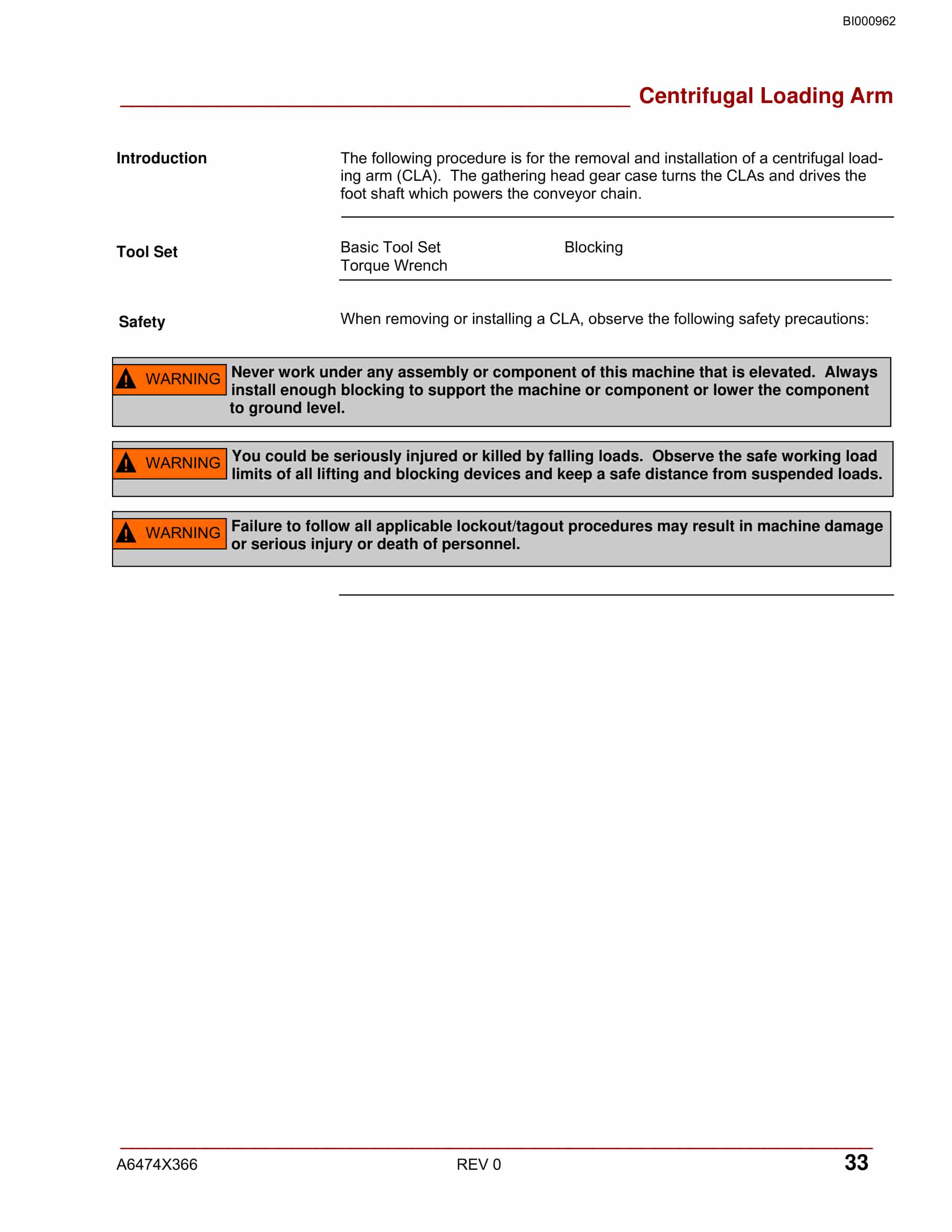 Bucyrus Mechanical Continuous Miner Operation Manual BI000962-2