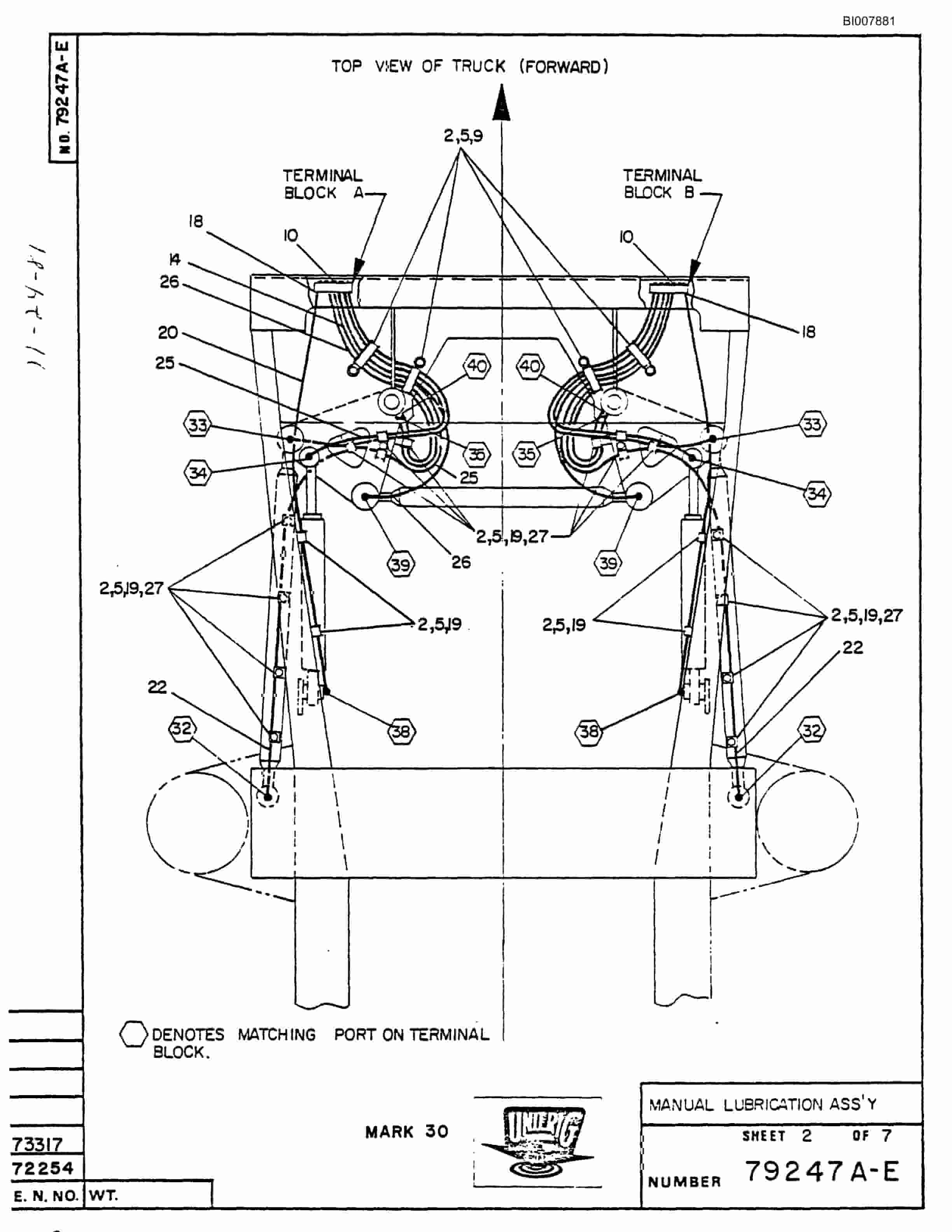 Bucyrus MK-30 Assembly Parts Catalog BI007881-2