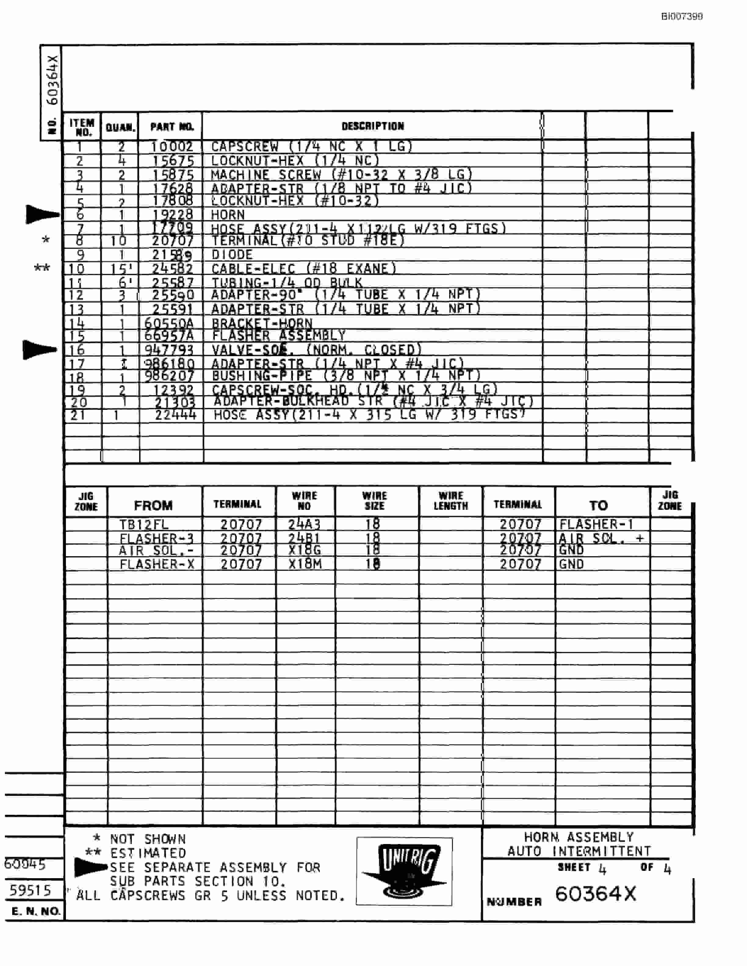 Bucyrus MK-36 Assembly Parts Catalog BI007399-2
