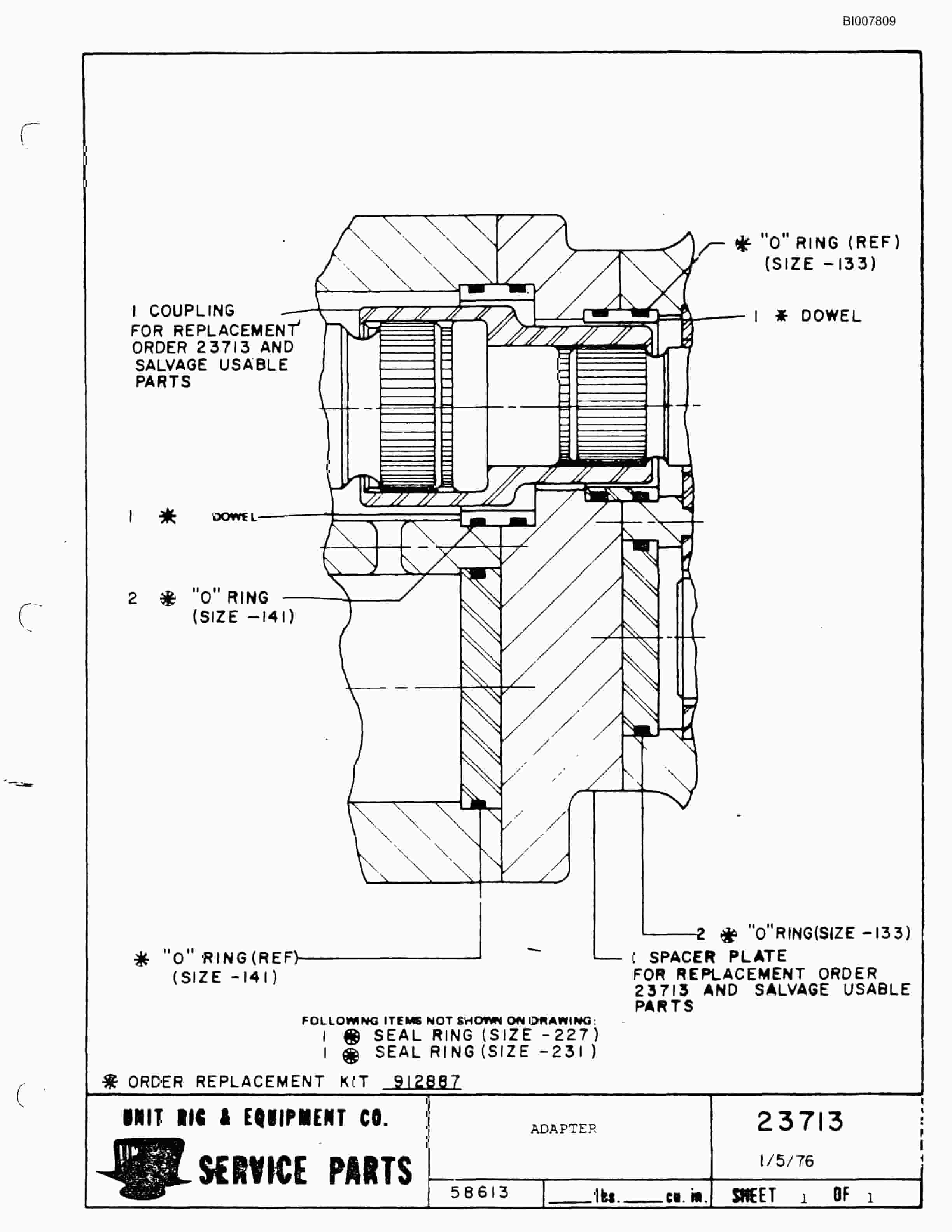 Bucyrus MK-36 Assembly Parts Catalog BI007809-3