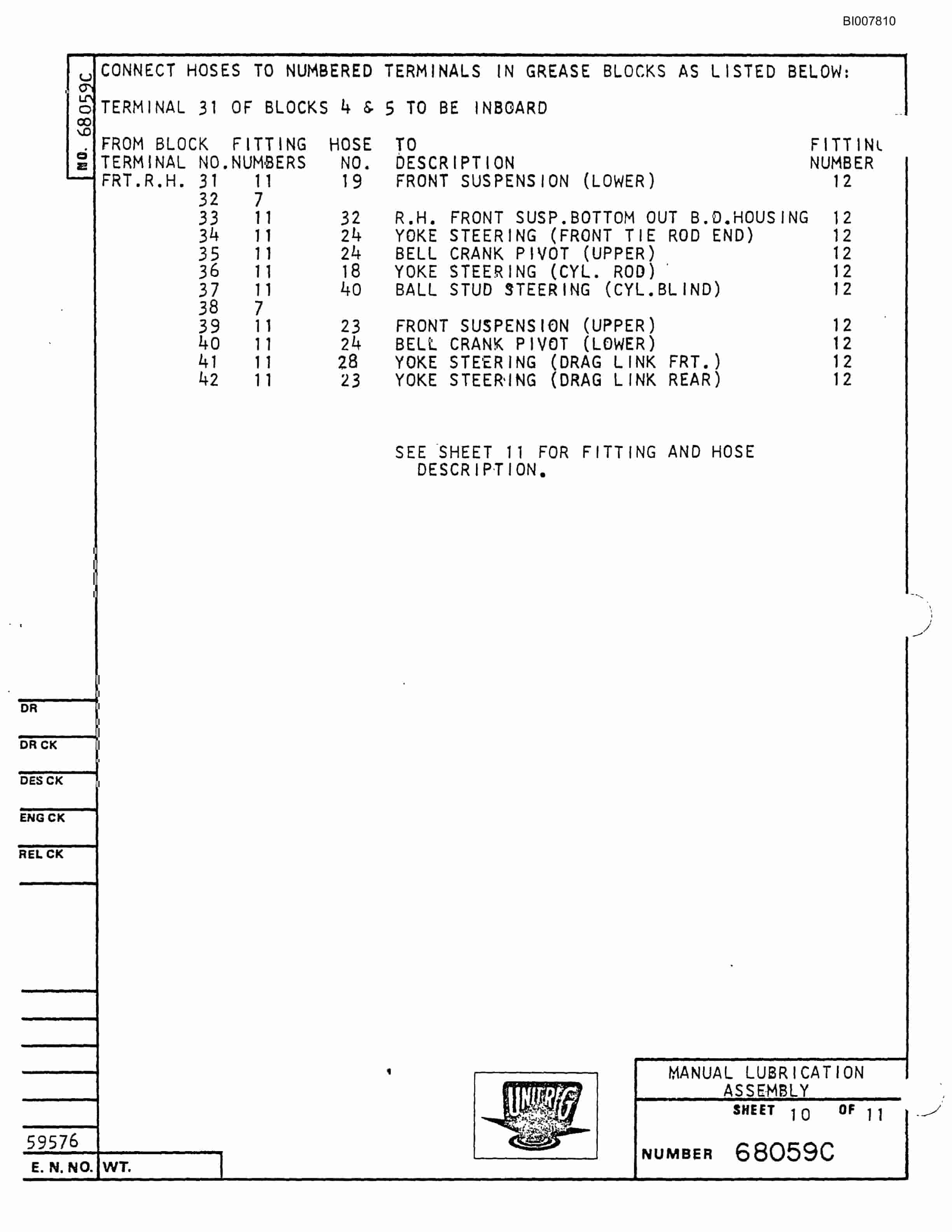Bucyrus MK-36 Assembly Parts Catalog BI007810-3