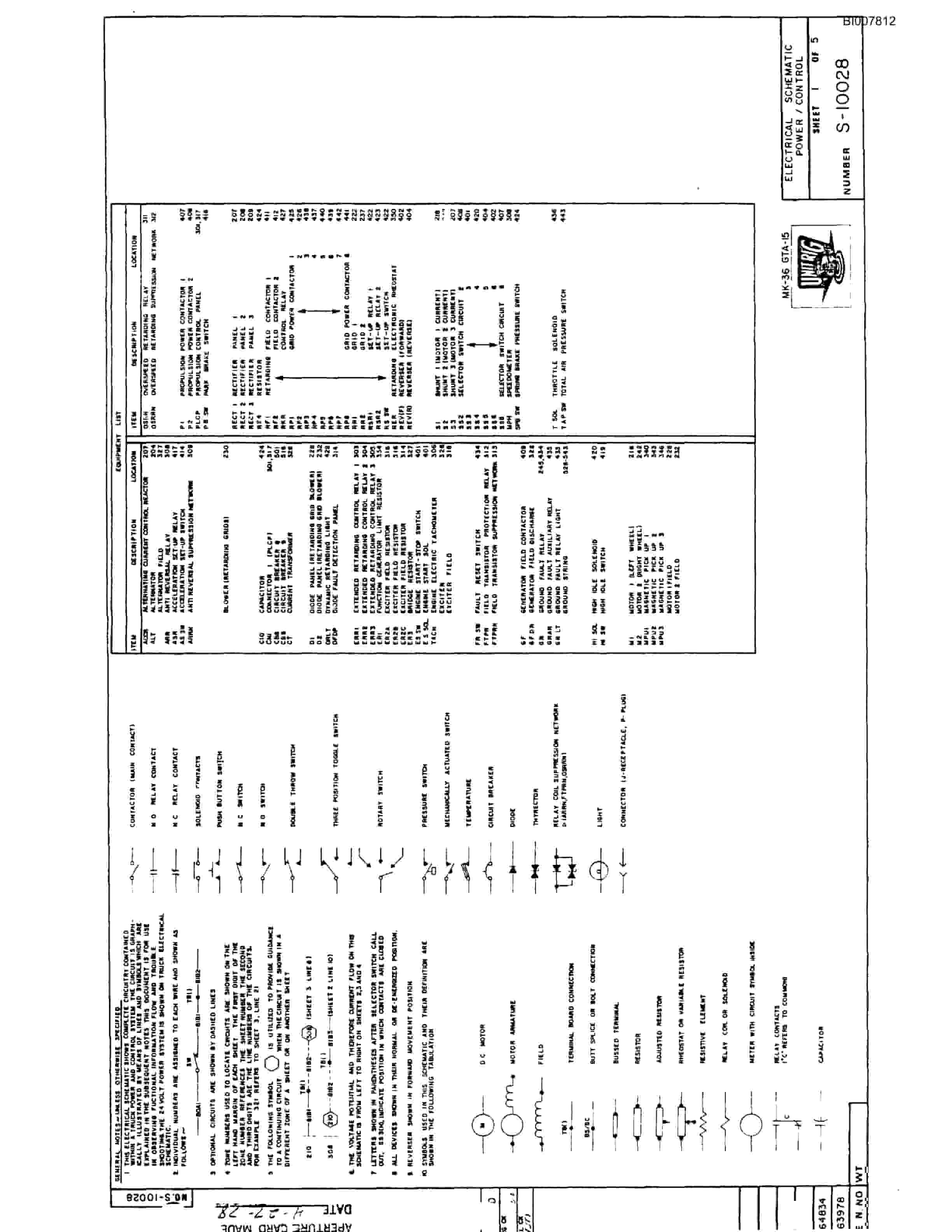 Bucyrus MK-36 Assembly Parts Catalog BI007812-5