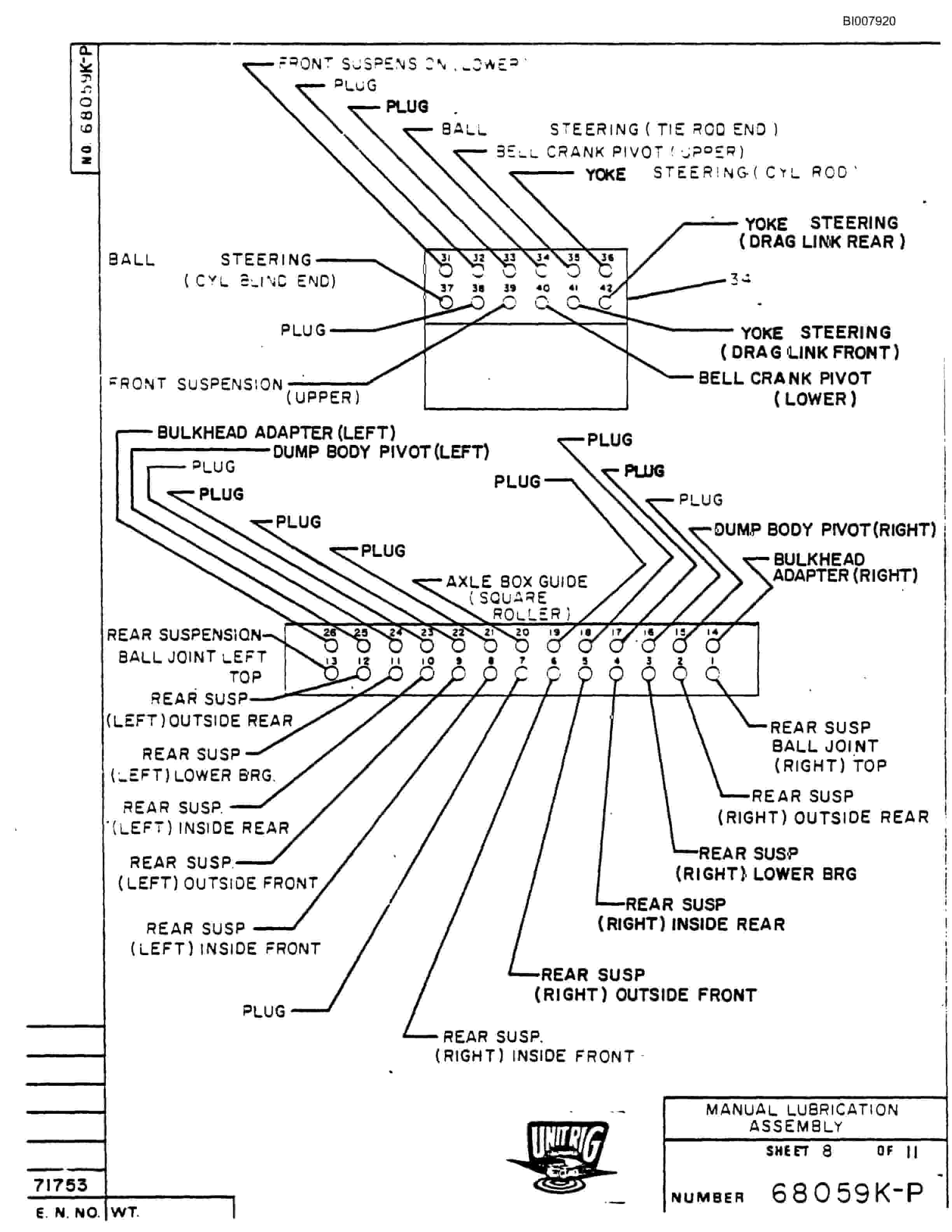 Bucyrus MK-36 Assembly Parts Catalog BI007920-4